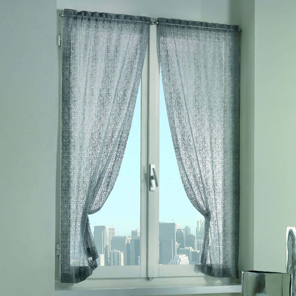 Pair of Adjustable Curtains Amsterdam grigio Maè