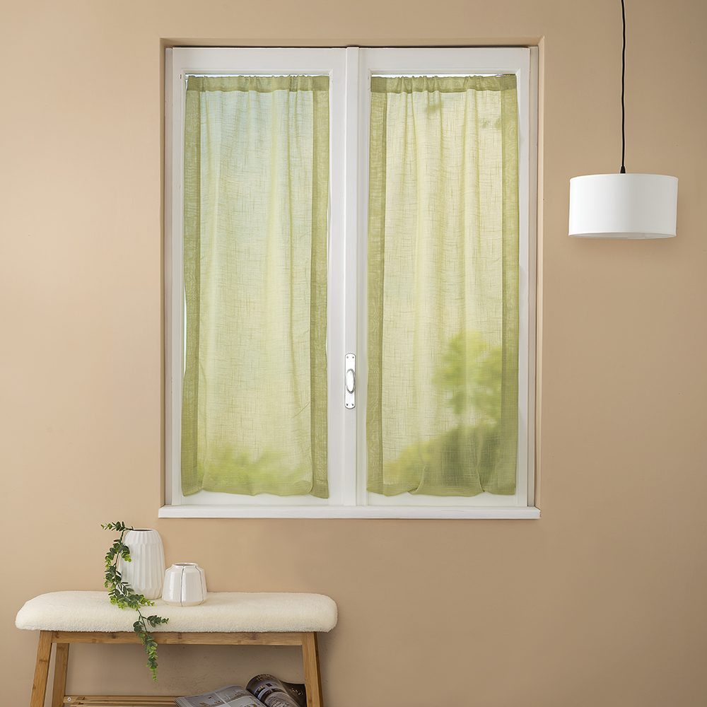Pair of Ivanka Adjustable Curtains verde Maè