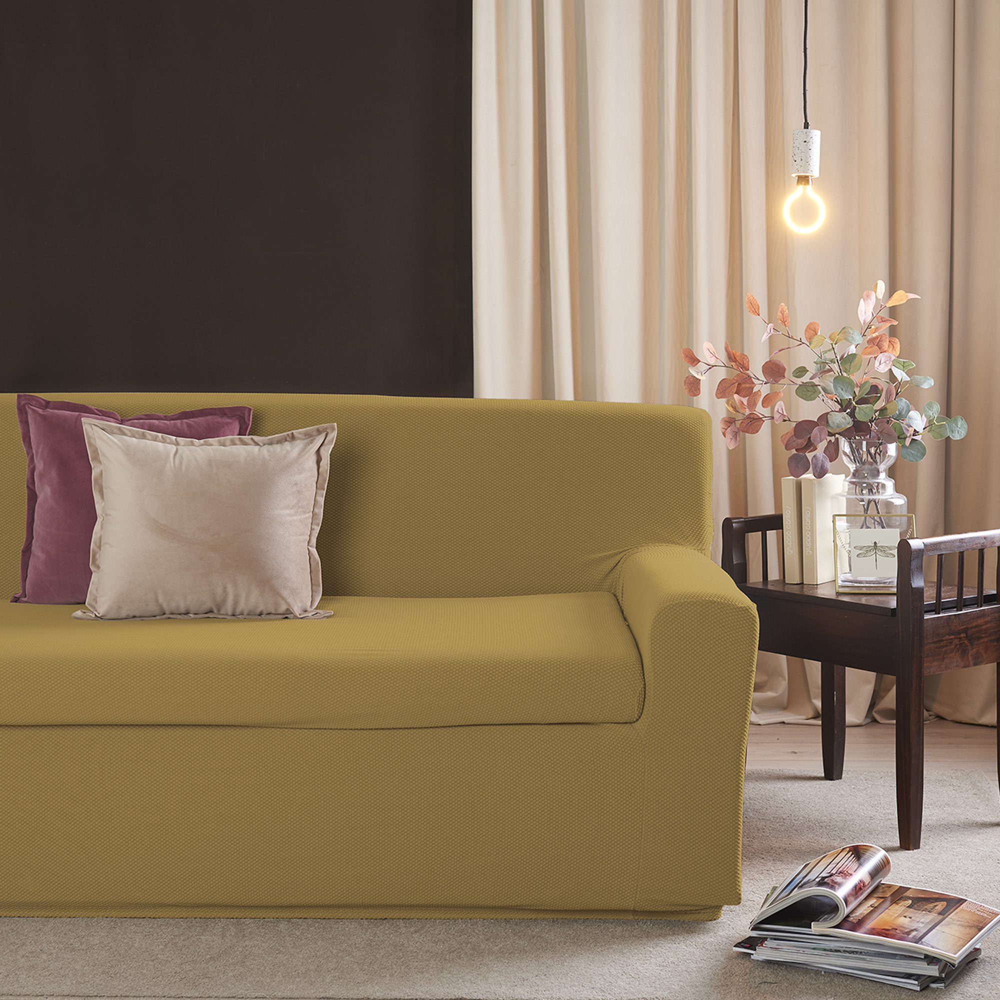 Bi-elastic slipcover Leonardo oro Scudo