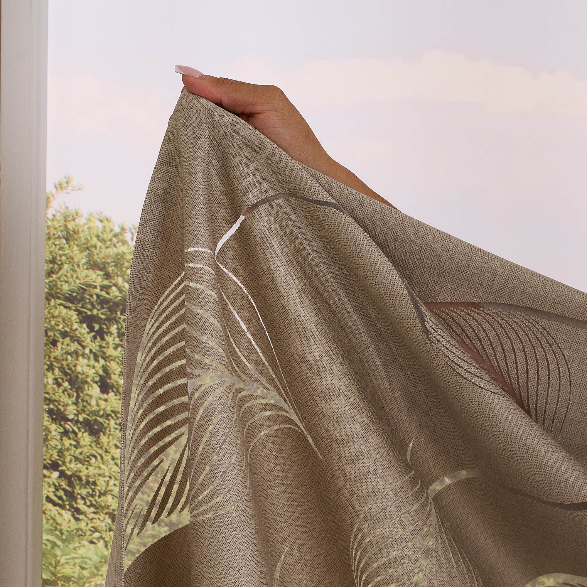 Moringa Stripe Awning Panel beige Maè