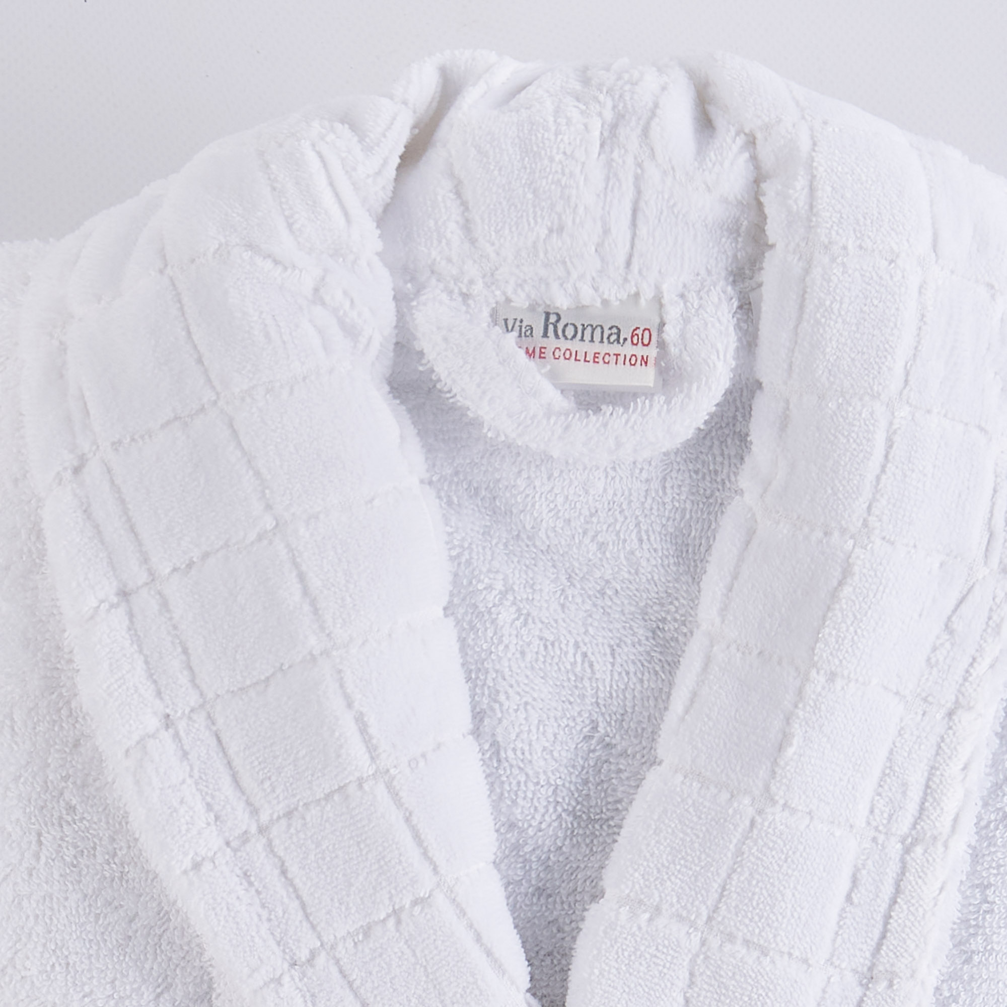 Box shawl bathrobe bianco Via Roma 60
