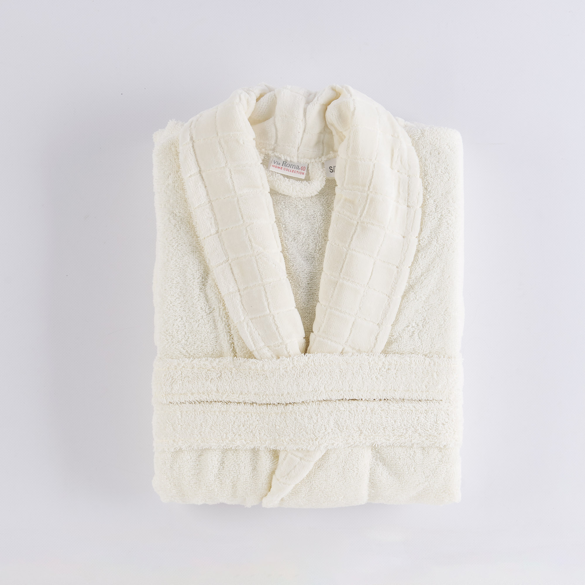 Box shawl bathrobe avorio Via Roma 60