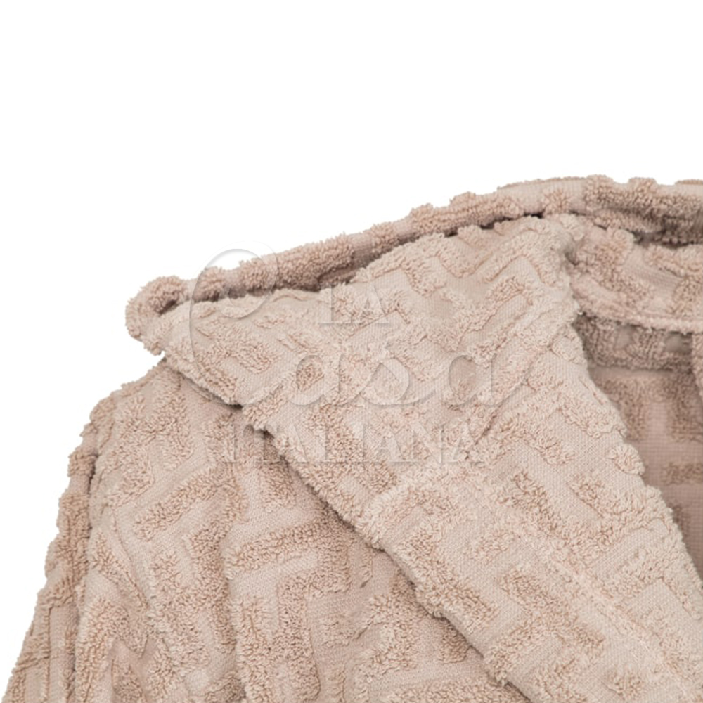 Модный банный халат с капюшоном tortora Via Roma 60