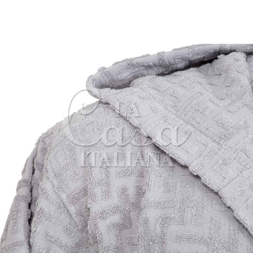 Модный банный халат с капюшоном grigio Via Roma 60