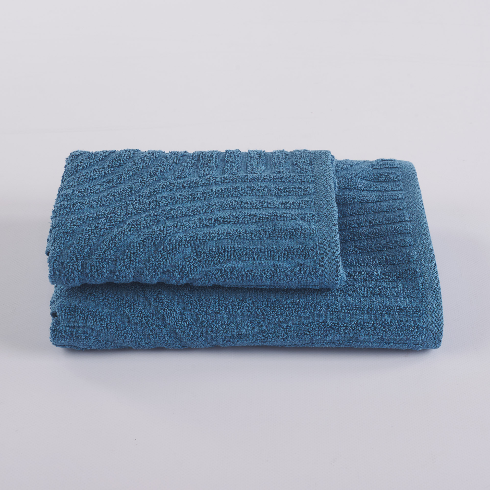 Set 1 + 1 Spugna Geometric All Over denim Maè