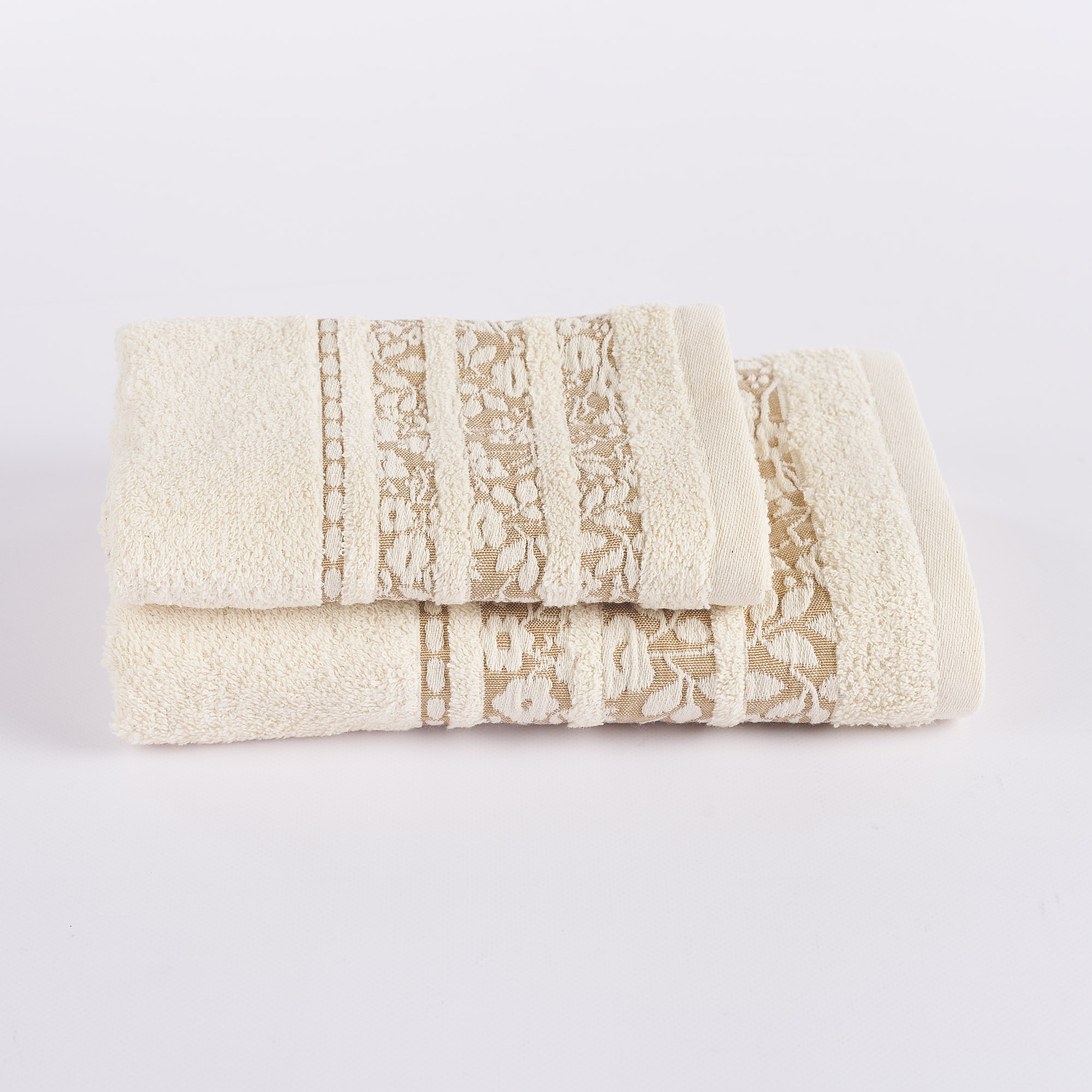 Set 1 + 1 Flower Linen Sponge beige Maè