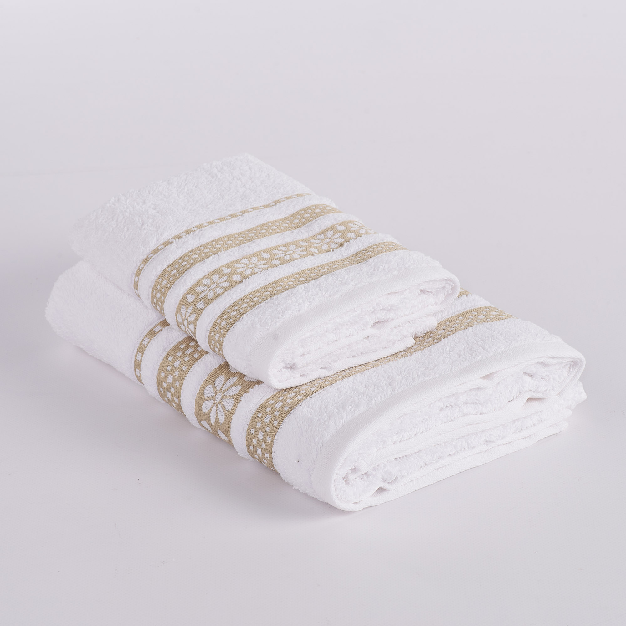 Set 1 + 1 Gänseblümchen Leinenschwamm bianco Maè