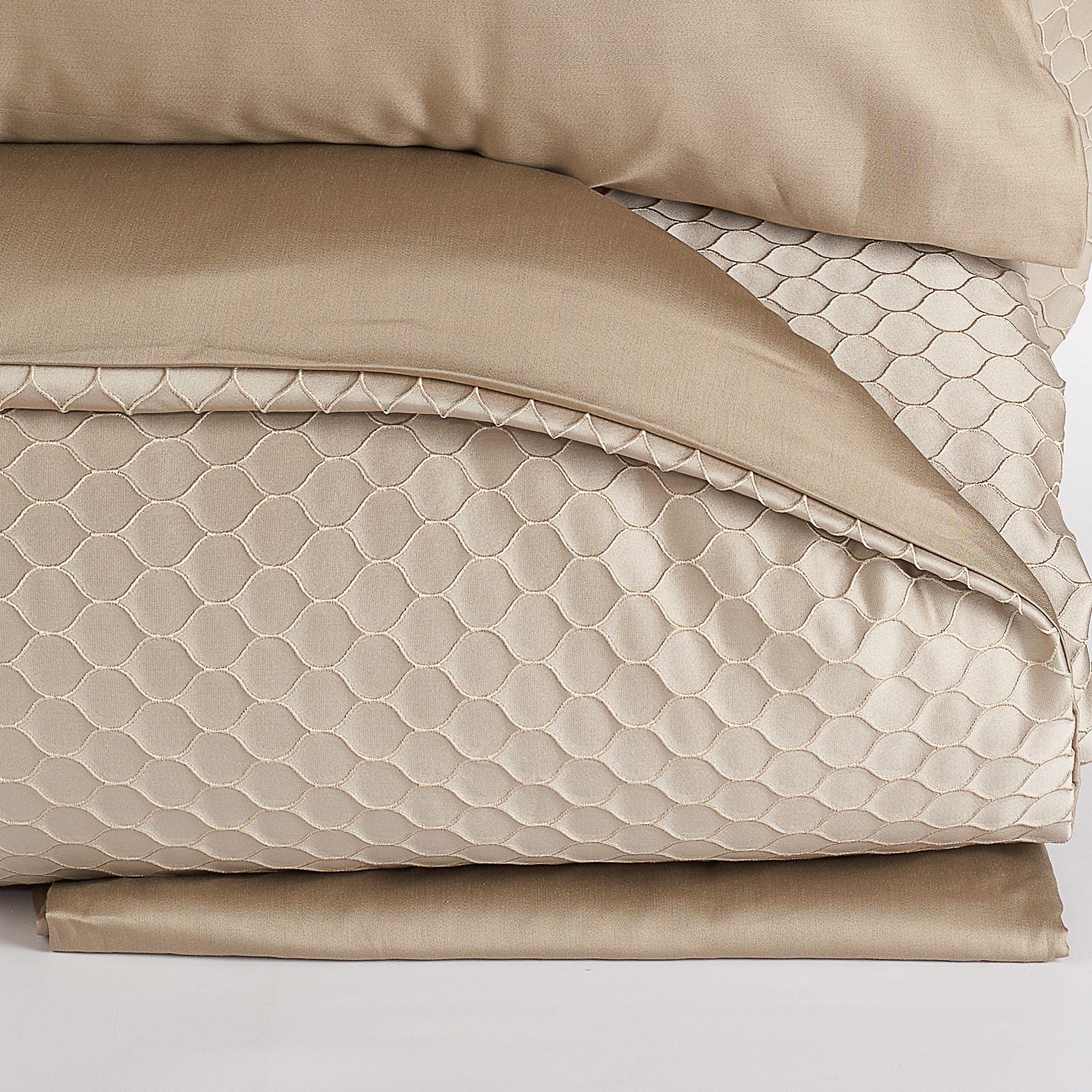 Bettbezugsset Sinuous beige Via Roma 60