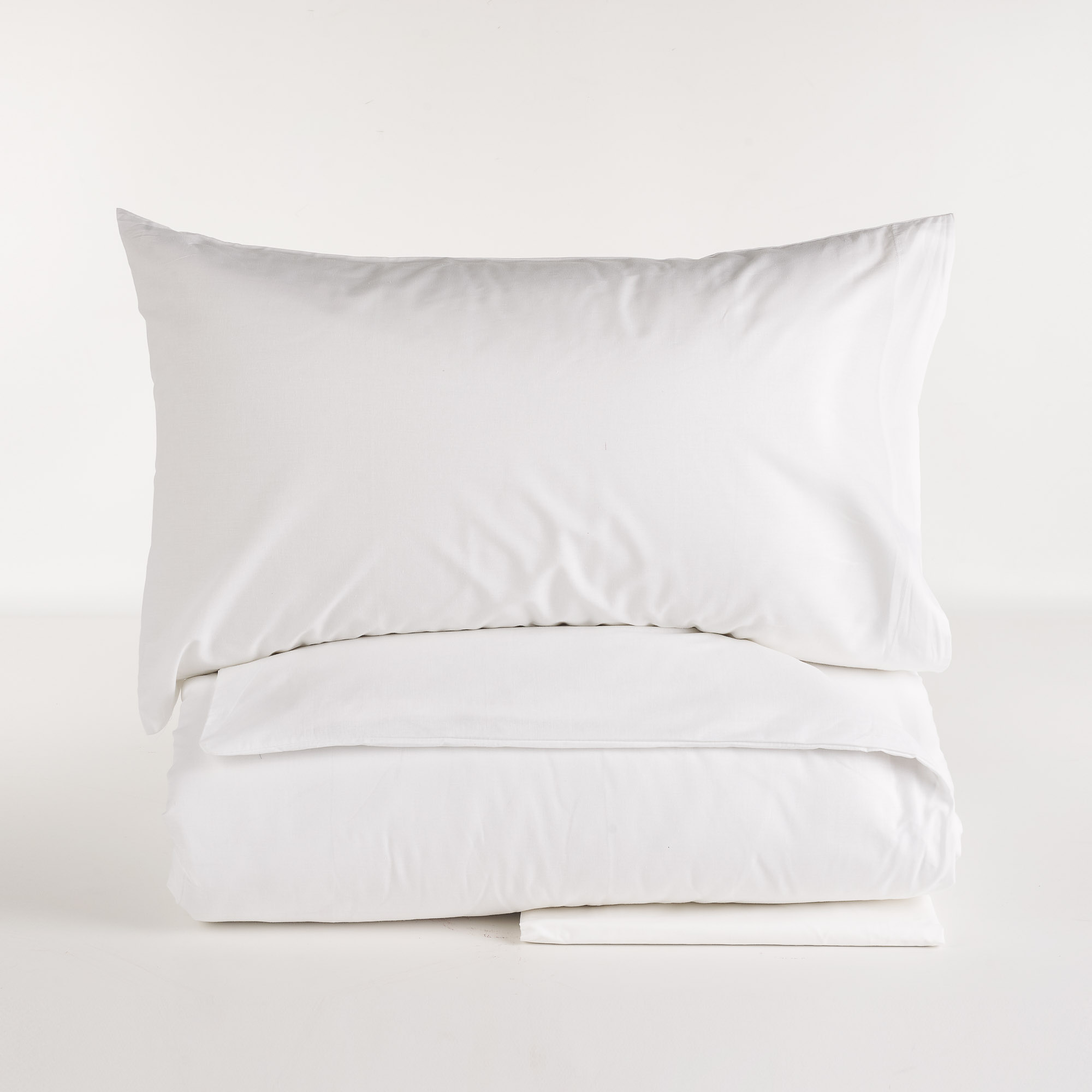Complete comforter cover In color cotton AI25 bianco Maè