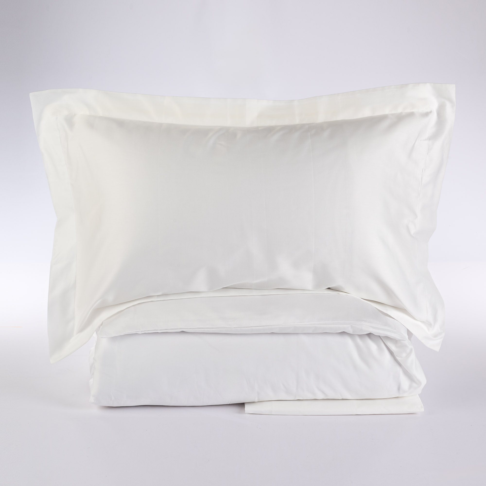 Комплект постельного белья из сатина Tiffany Basic bianco Via Roma 60