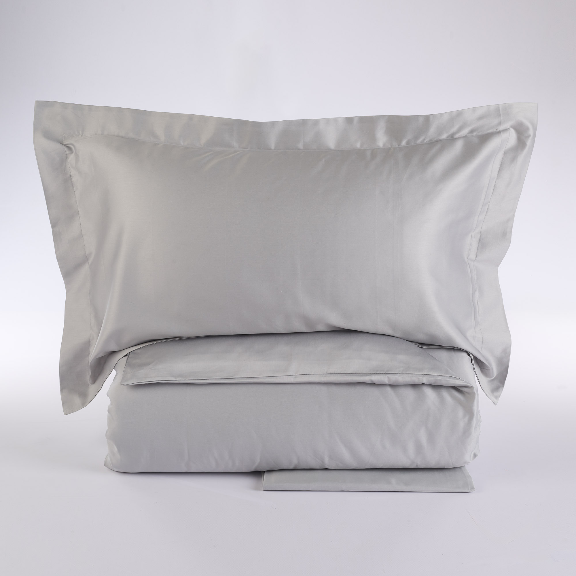 Комплект постельного белья из сатина Tiffany Basic grigio Via Roma 60