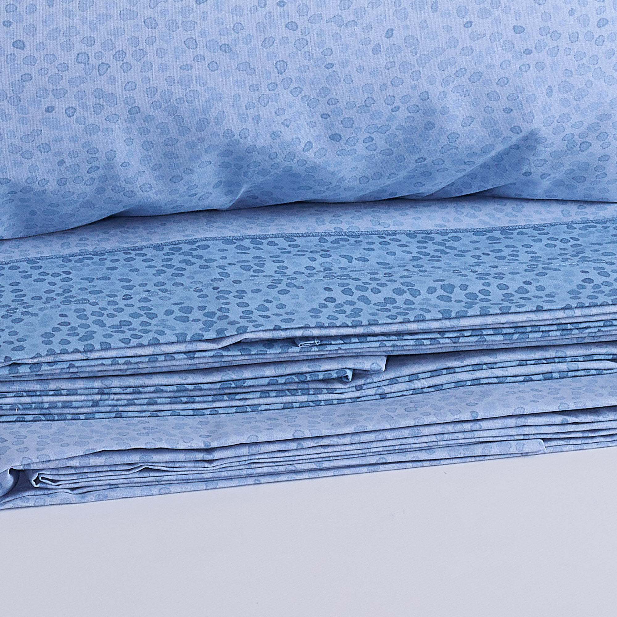 Chaos Cotton Sheet Set blu Maè