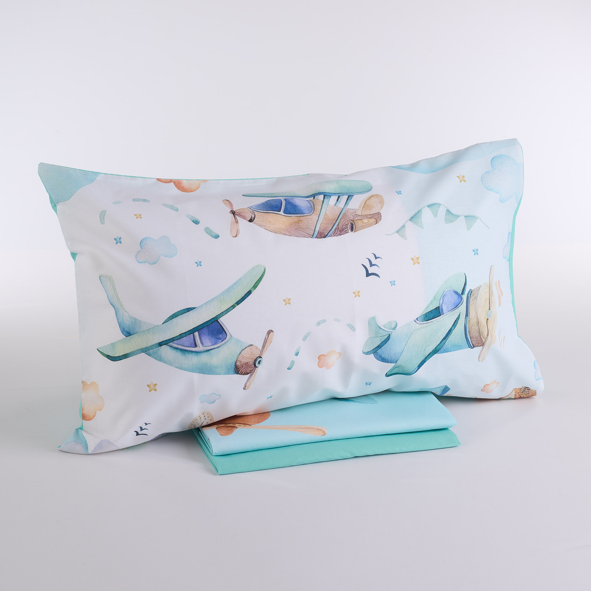 Complettete Bettwäsche Bettbecken Baby Plantet multicolor Maè