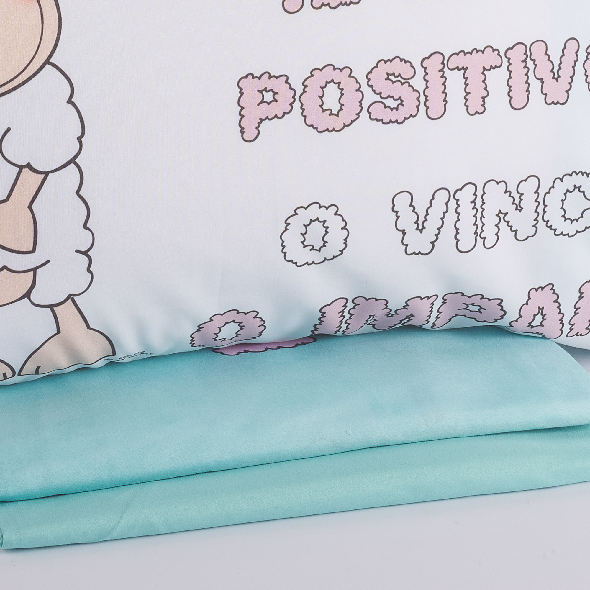 Completo Lenzuola Copriletto Lato Positivo acqua Happy People