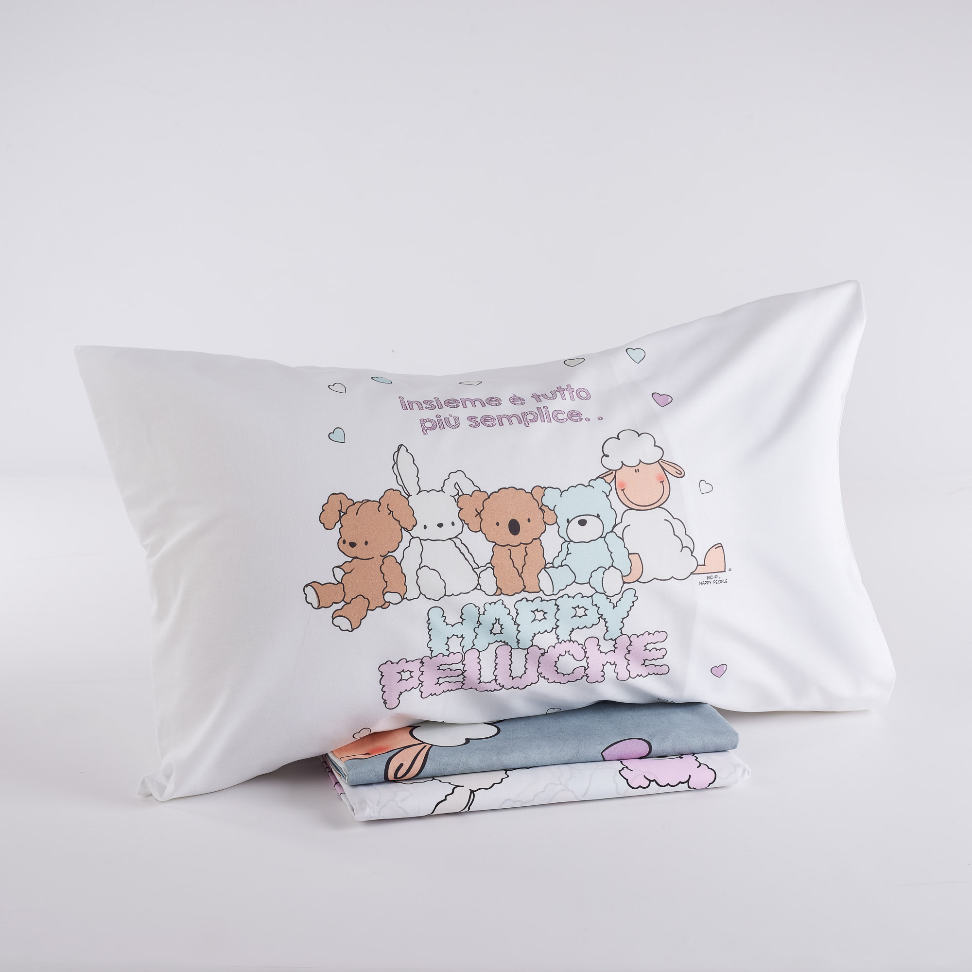 Completo Lenzuola Copriletto Orsetti perla Happy People
