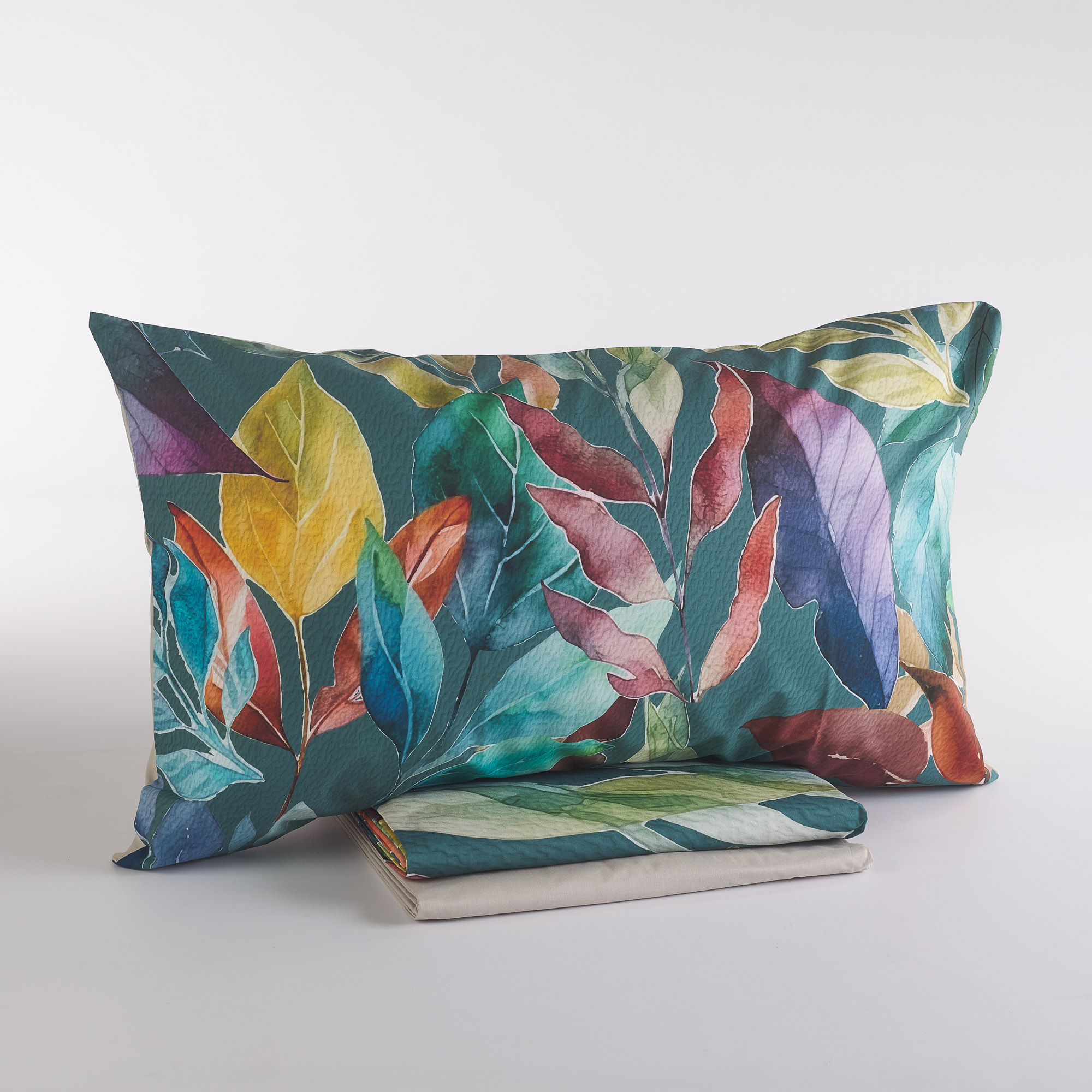 Completo Lenzuola Copriletto Selva multicolor Maè