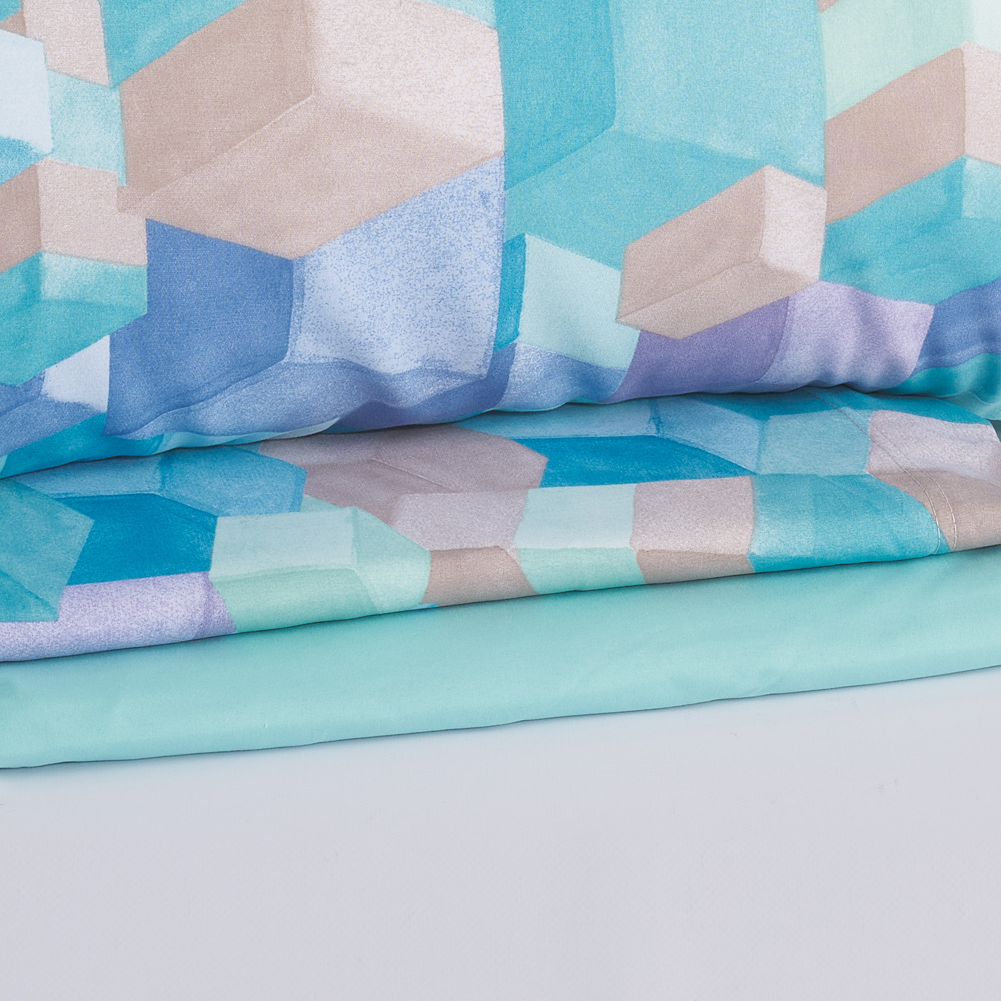 Cubrik No Iron Sheet Set verde acqua Maè