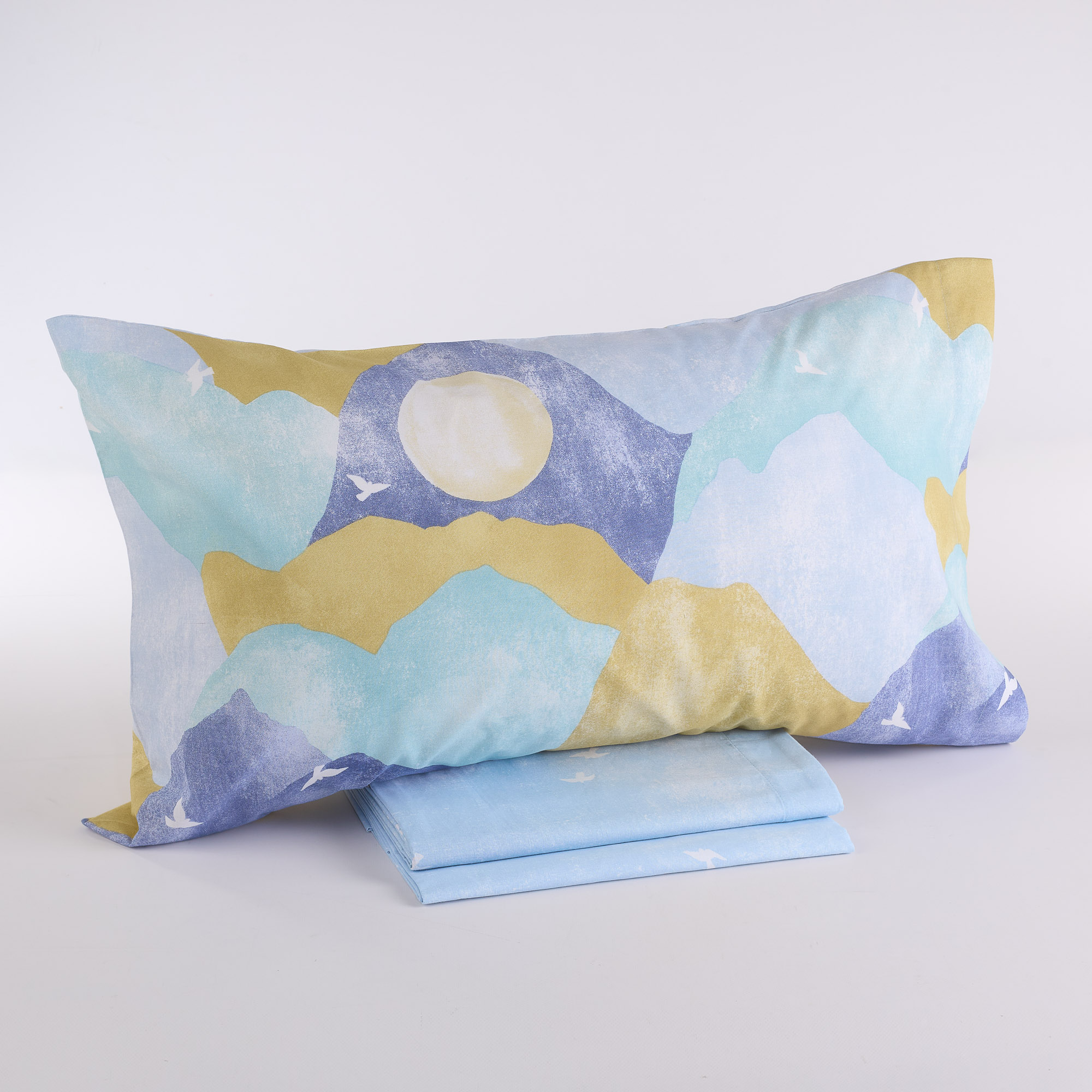 Hyma Baumwoll-Laken-Set acqua Maè