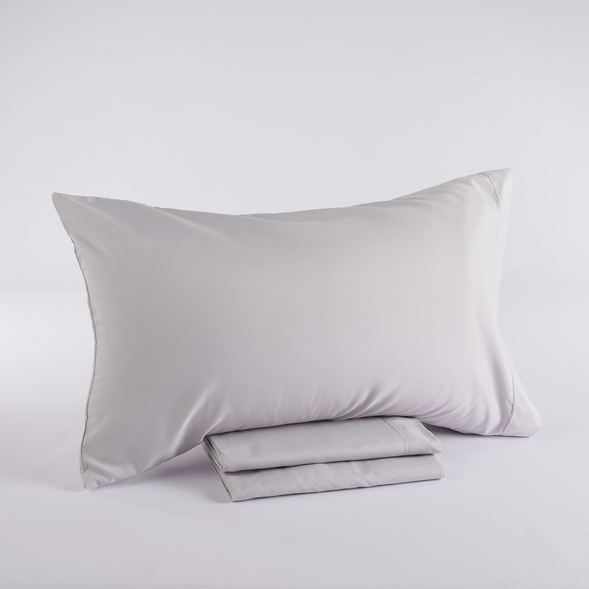 In color cotton sheet set grigio chiaro Maè