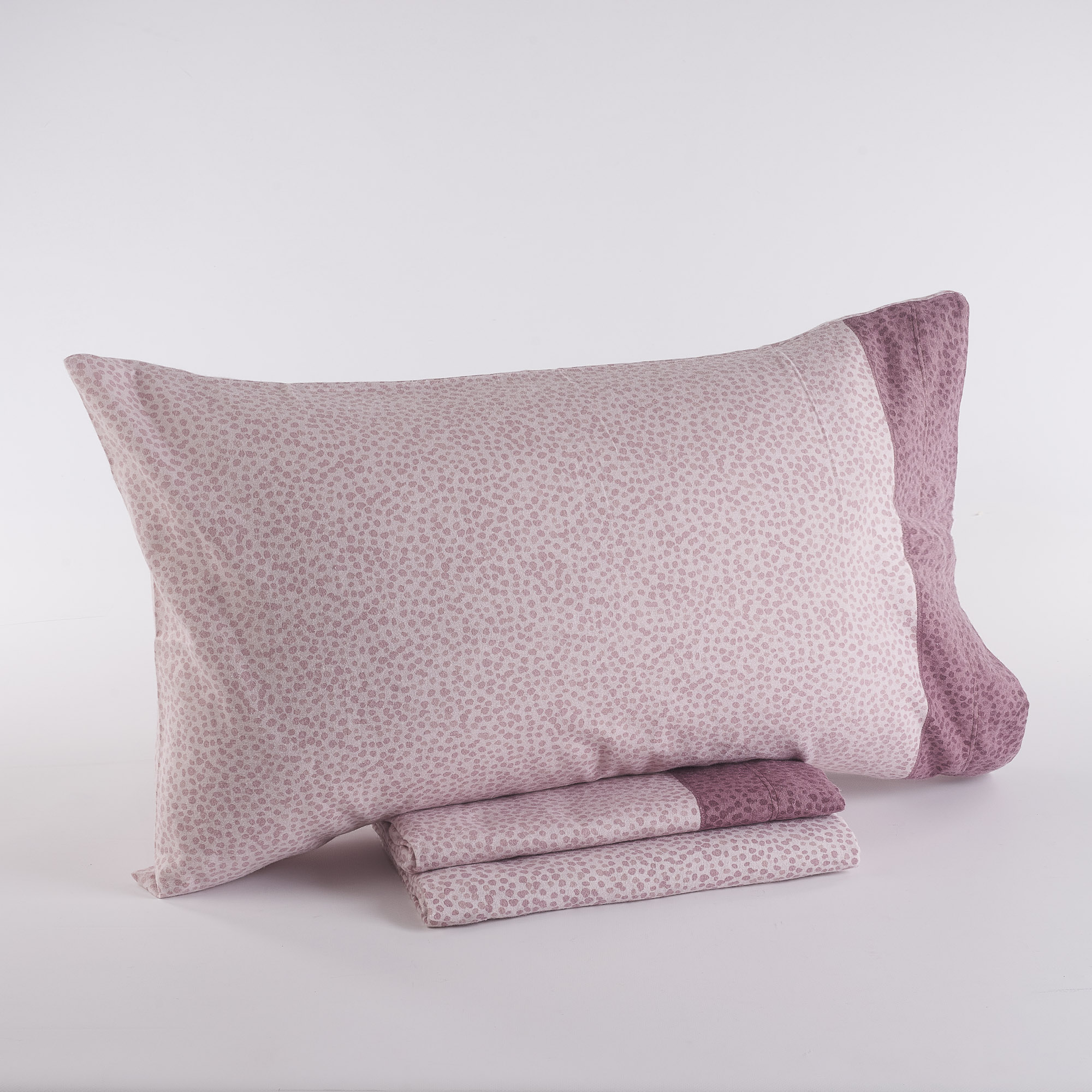 Completo Lenzuola in flanella Caos rosa Maè