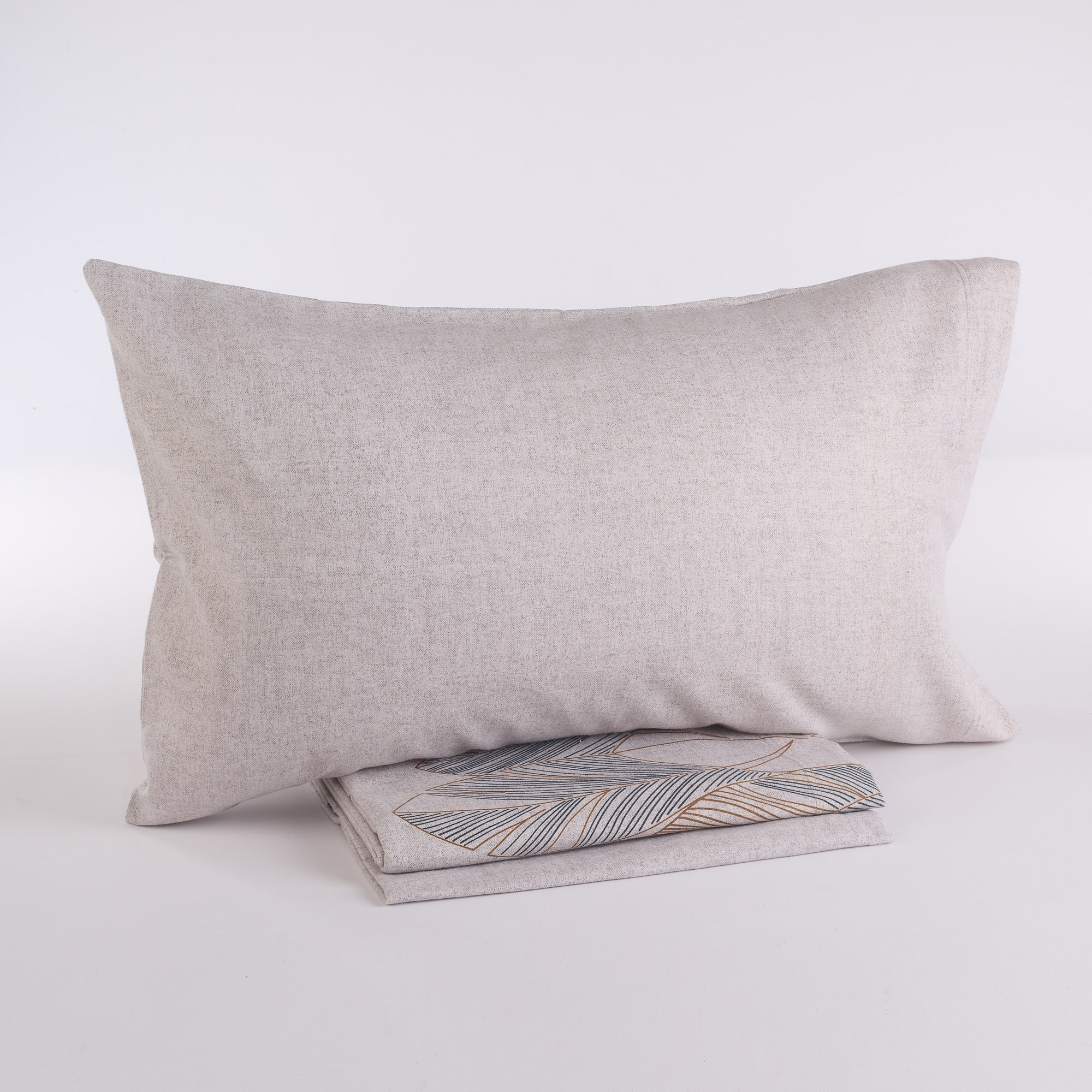 Courmayeur Flanell-Betttuch-Set fumo Made in Italy