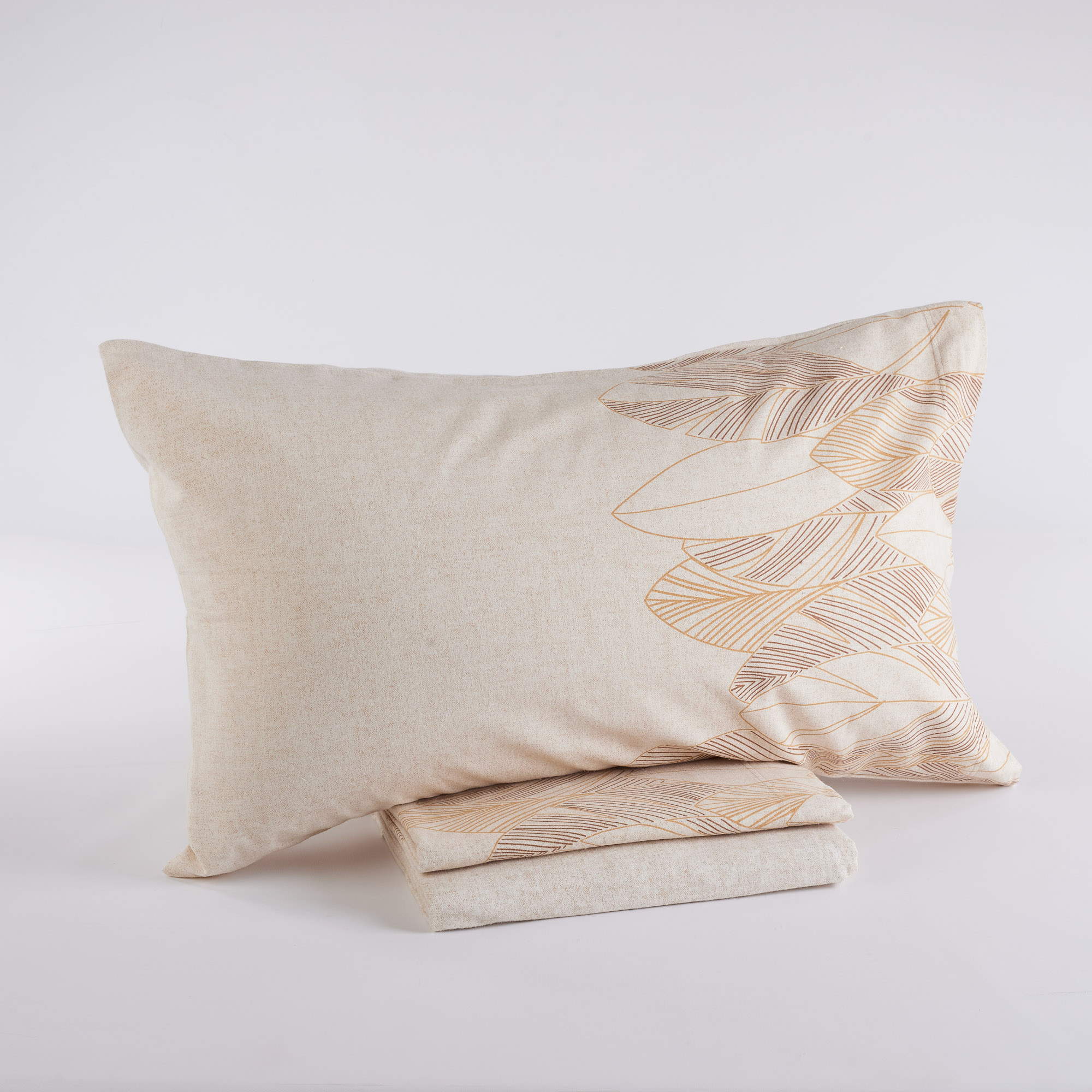 Montreal Flanell Bettlaken Set gold Maè