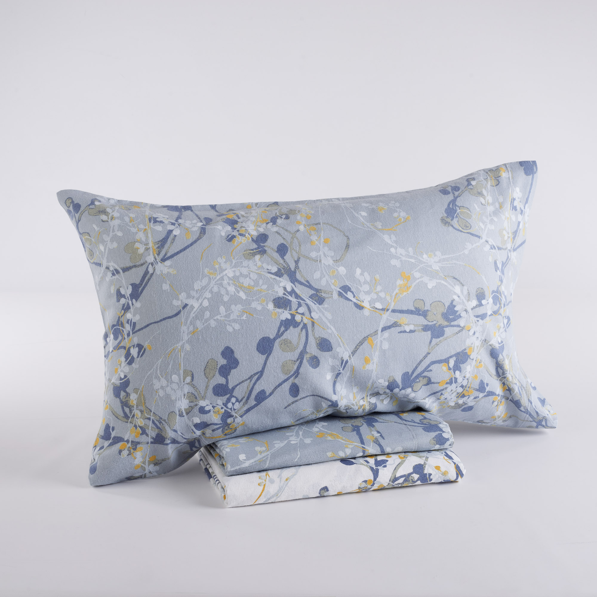 Completo Lenzuola in flanella Queen avio Maè