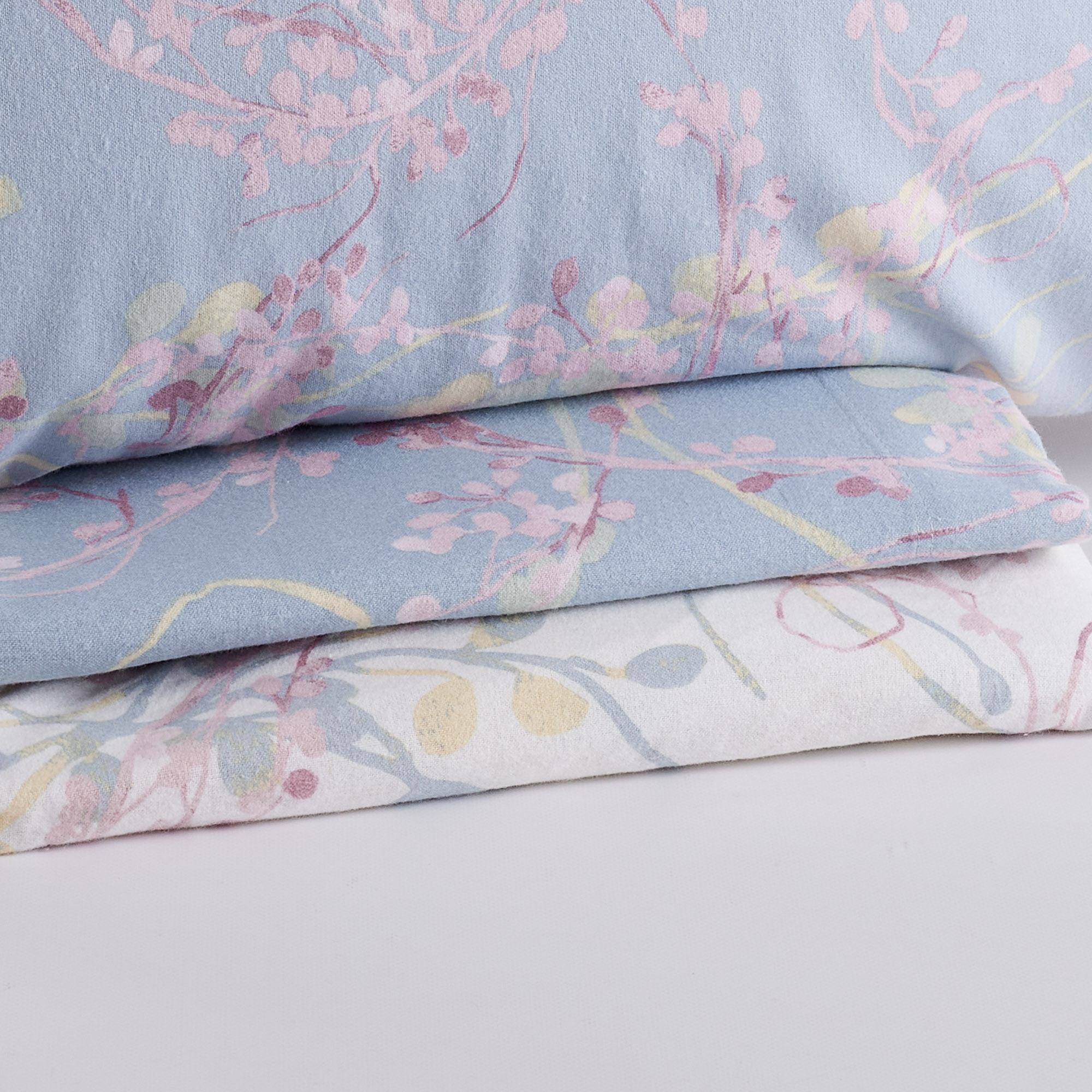 BIANCHERIAWEB Completo Lenzuola Flanella Morbida Made In Italy – 2 Piazze, Modello Fires Blu – 245x300 Cm + 180x200 Cm + Federe 52x82 Cm - 3