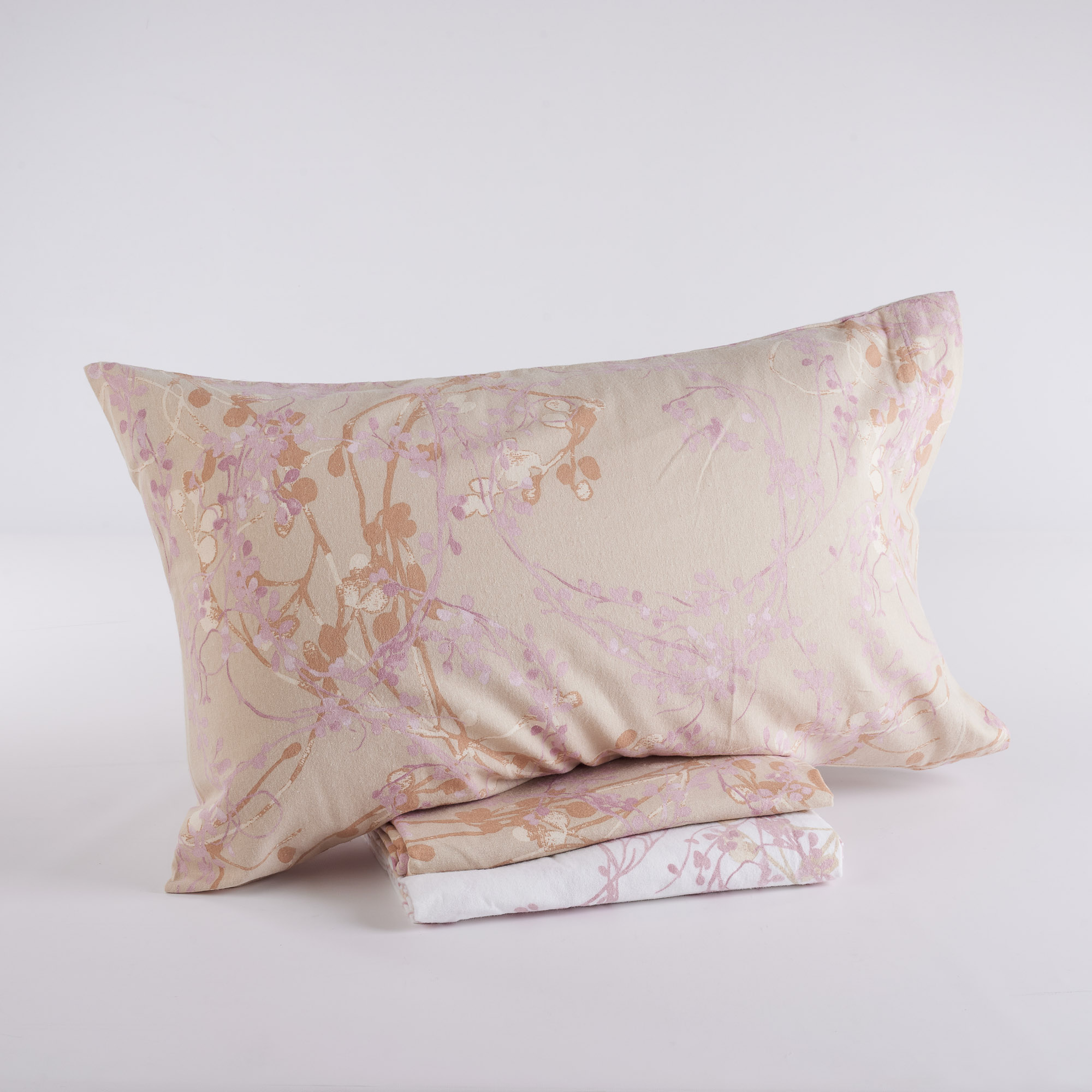 Completo Lenzuola in flanella Queen tortora Maè