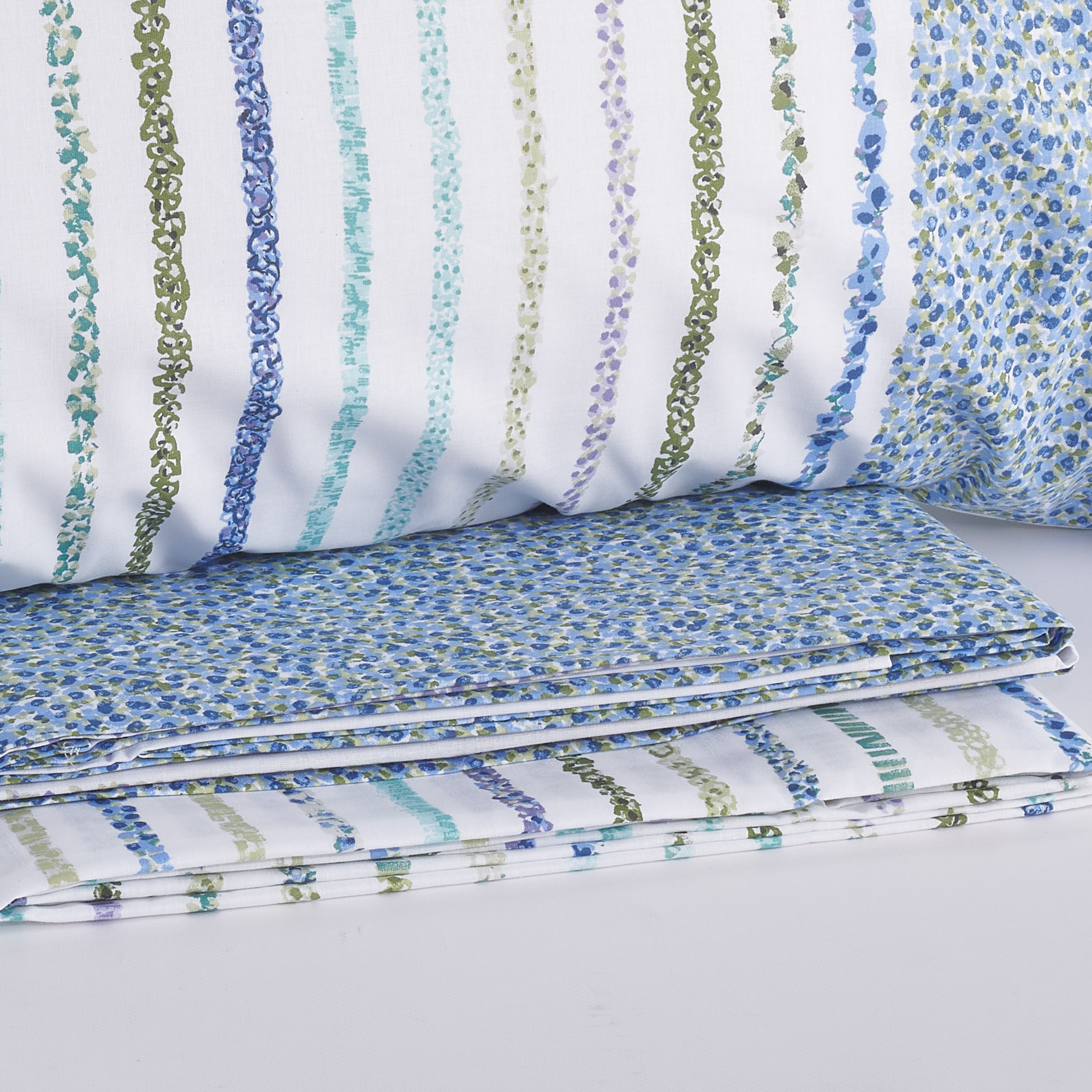 Completo Lenzuola Majestic in Cotone blu Maè