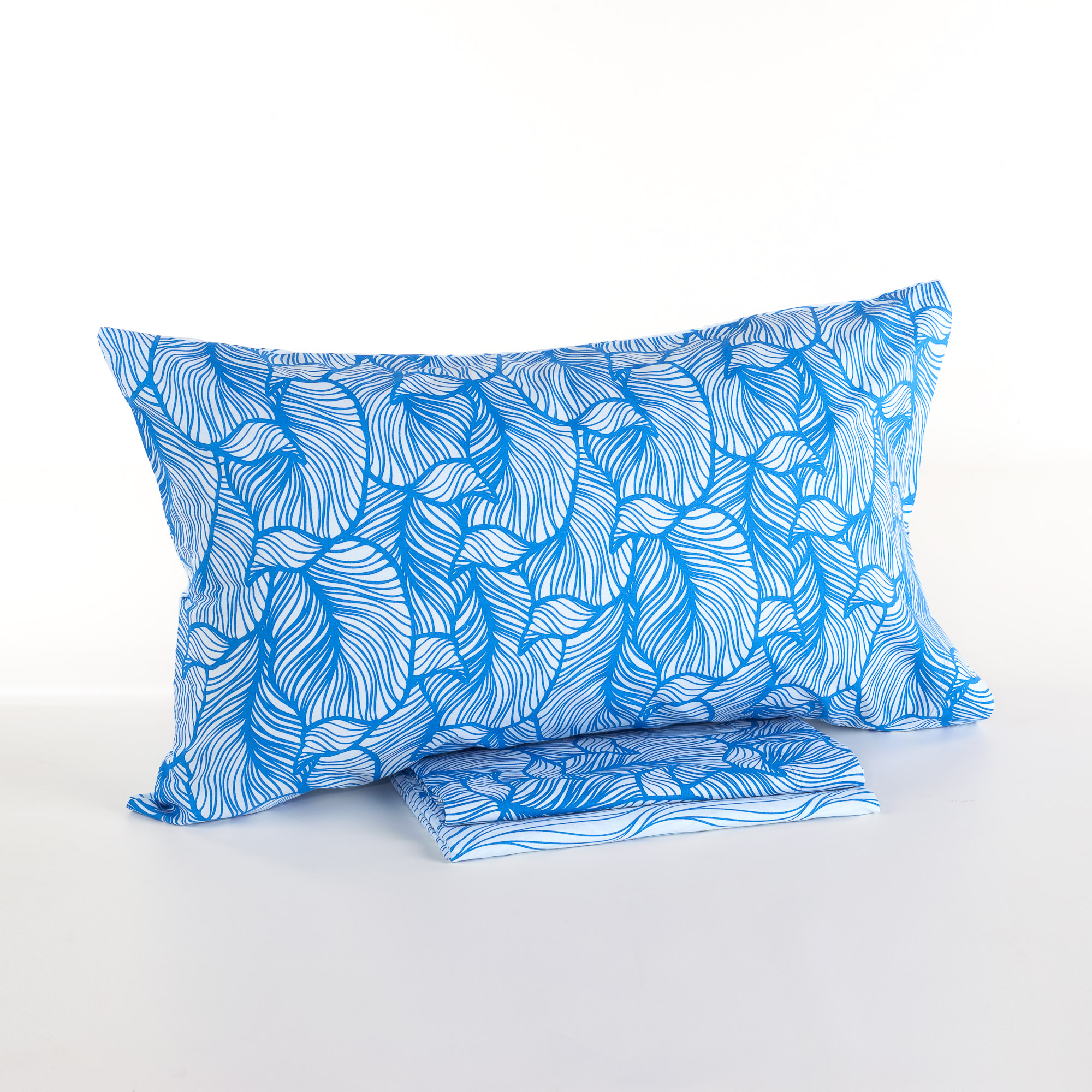 Bettlaken-Set Intimate Leaf blu Casa Giulia