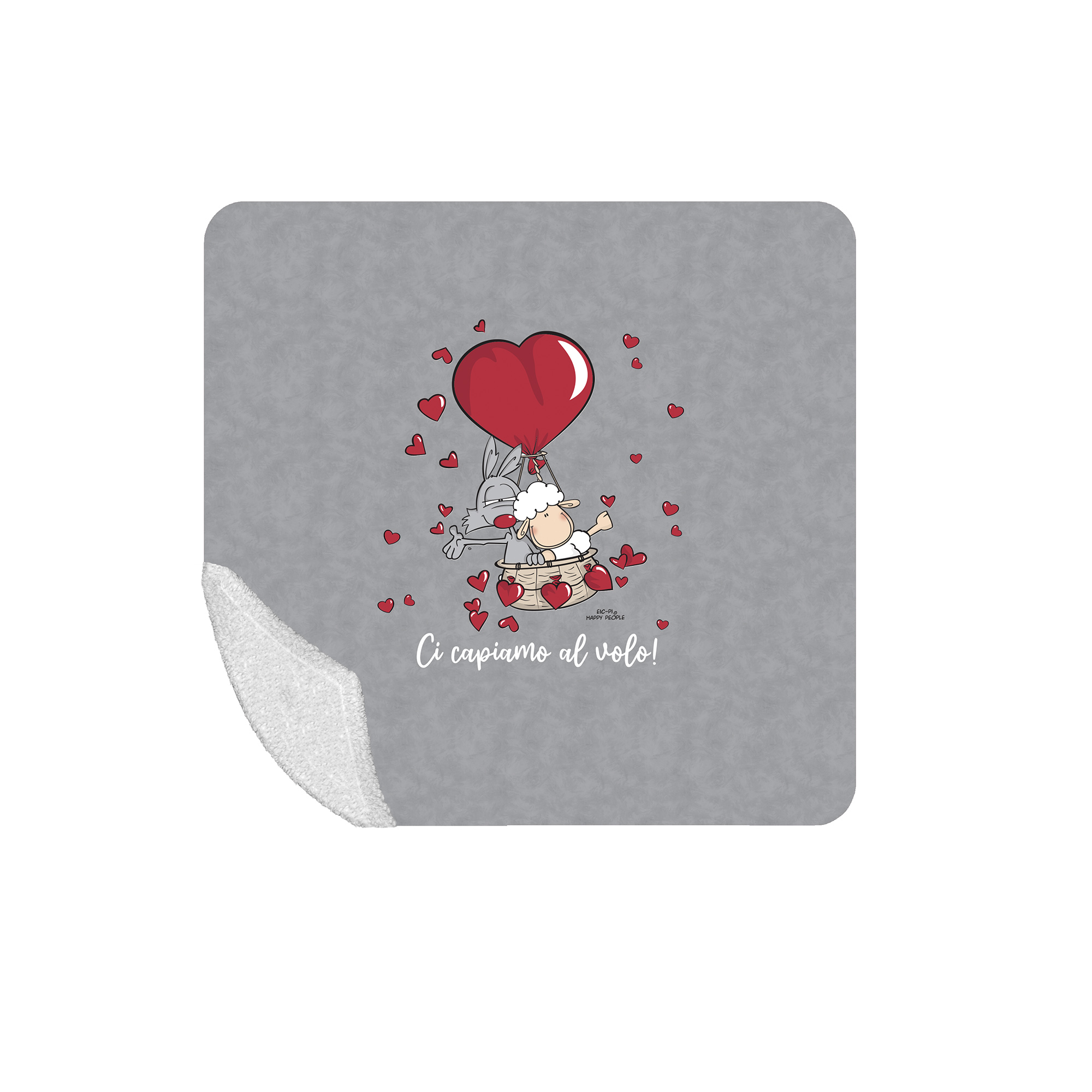 Thermopeluche Blanket Understanding Each Other On The Flight antracite Happy People