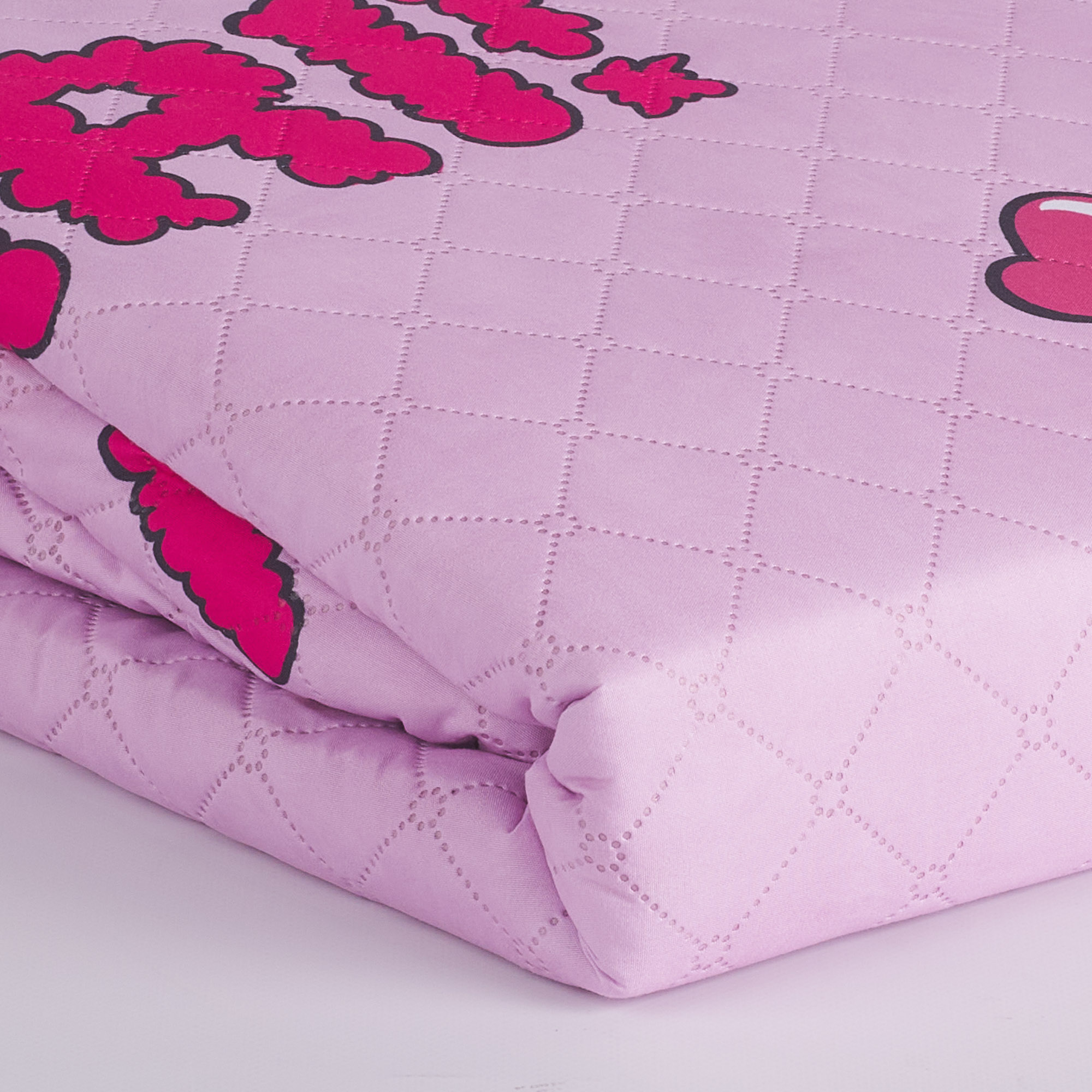 Copriletto Ultrasonico Lato Positivo rosa Happy People