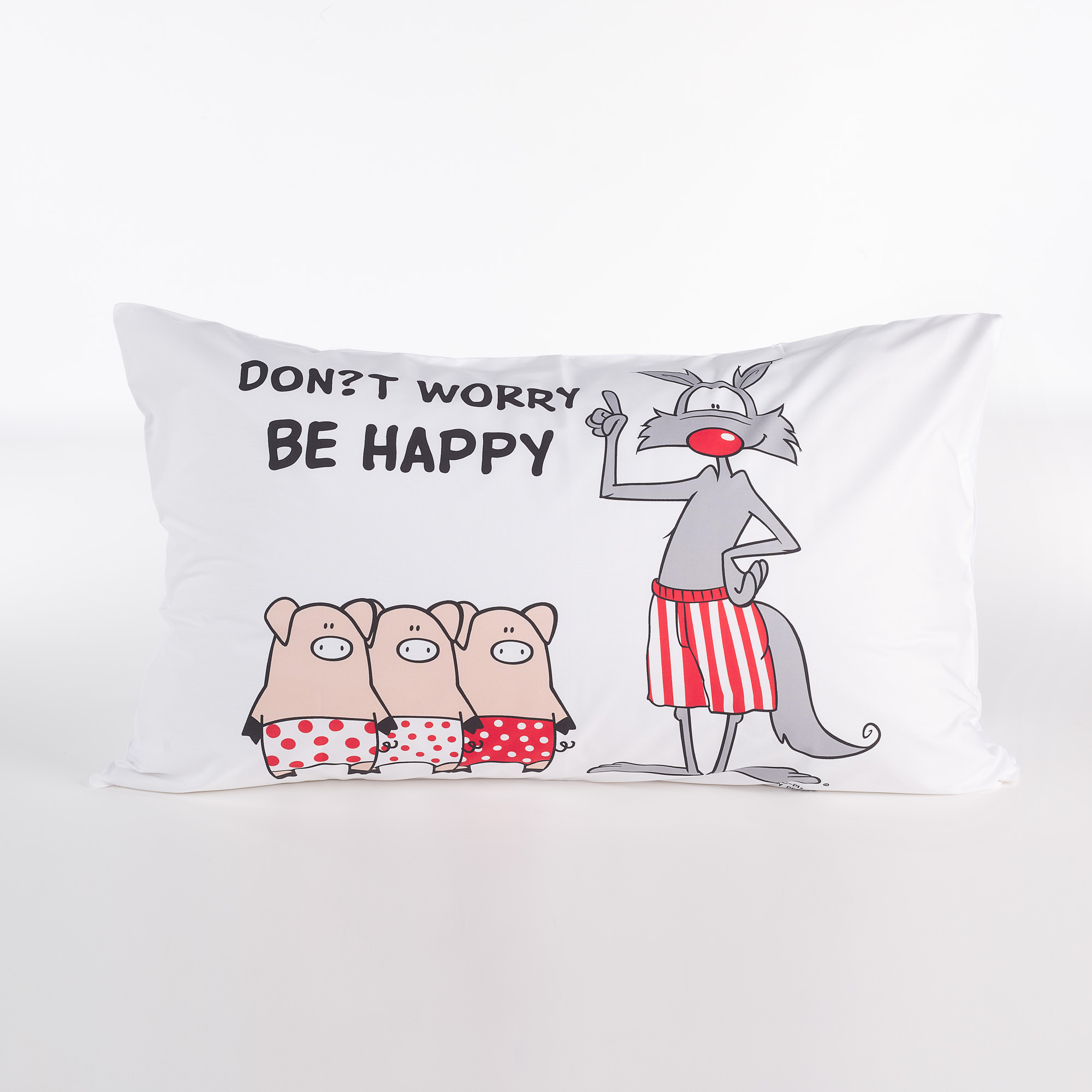 Happy People Bed Pillowcase bianco Happy People