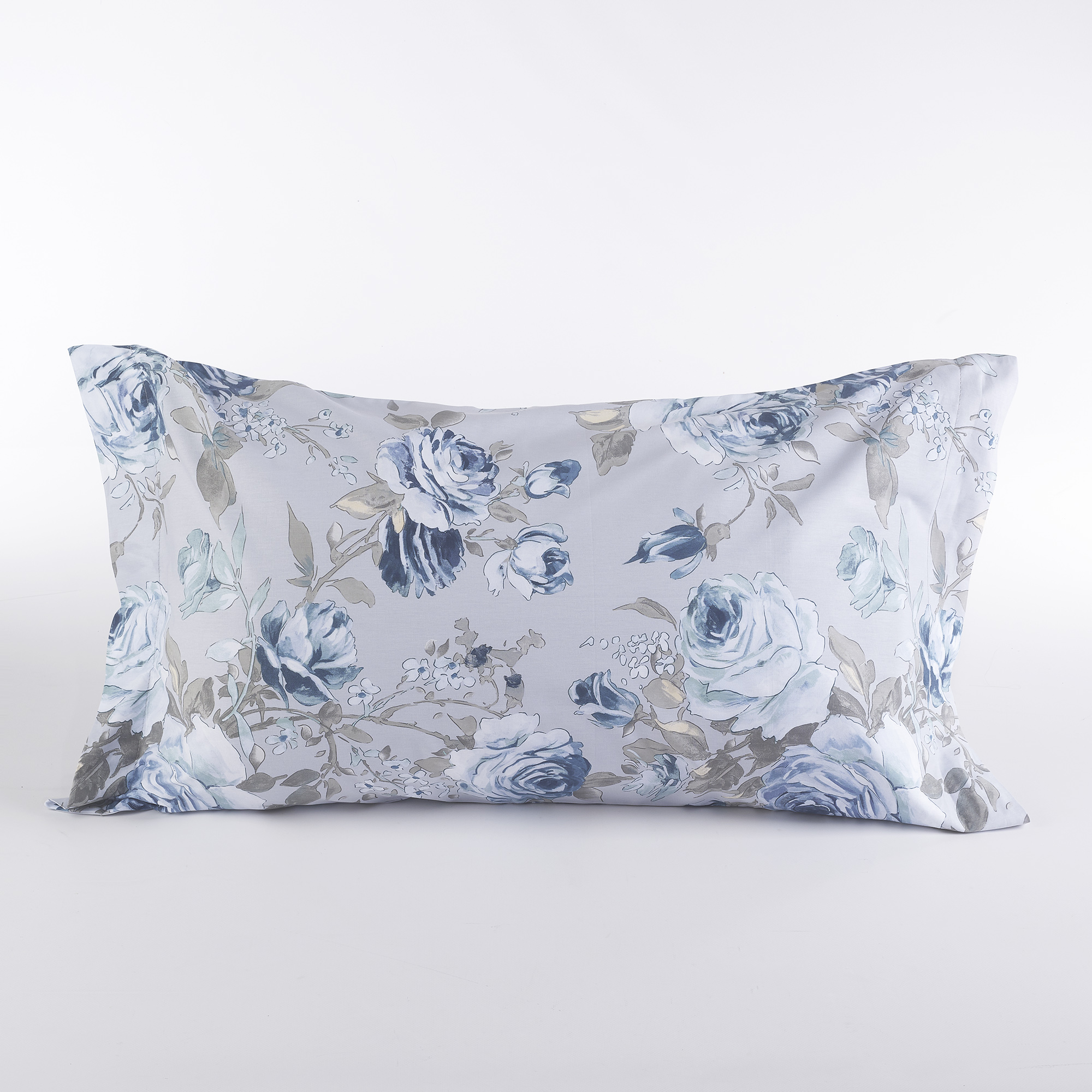 Single Oxford Flower Pillowcase Large Blue blu Maè