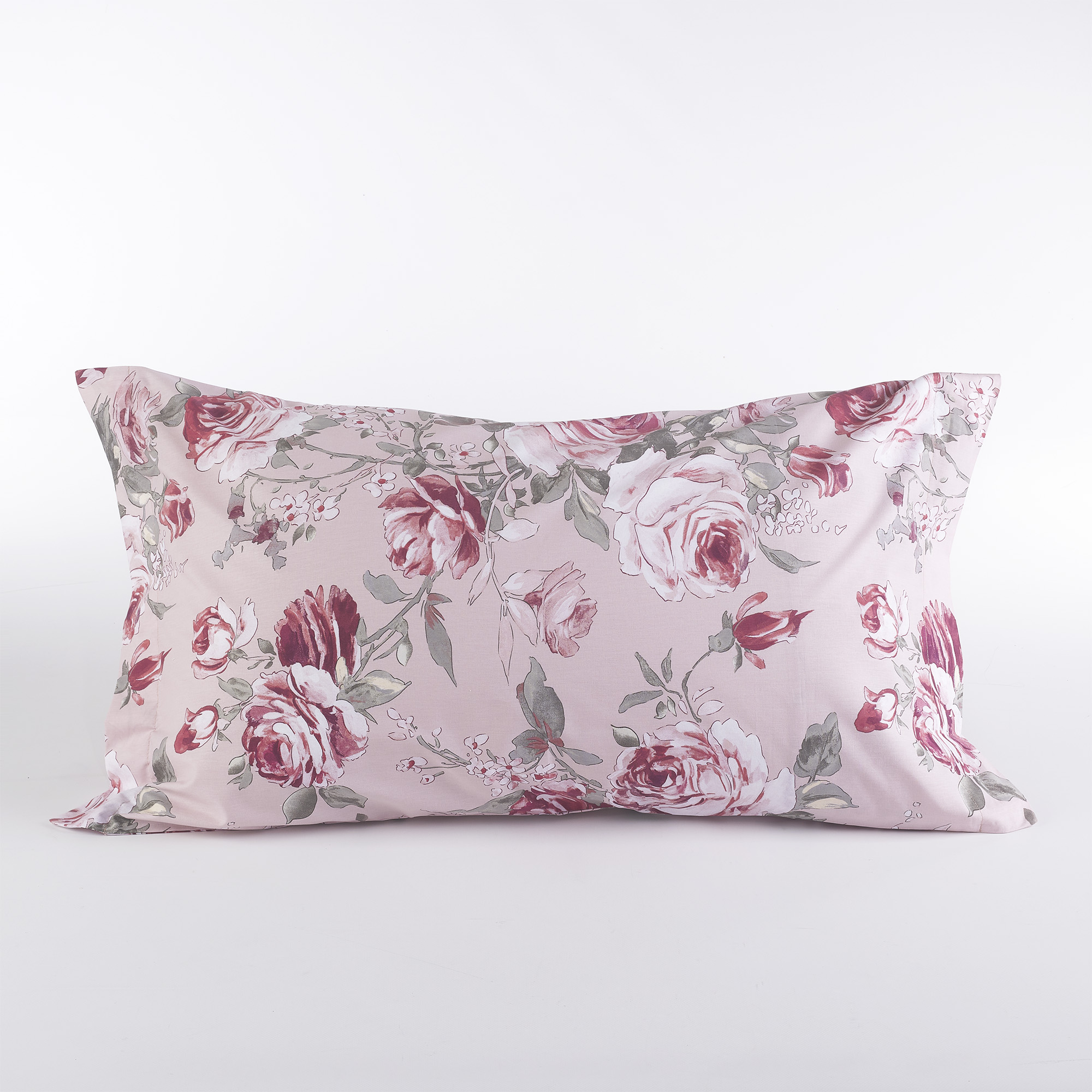 Single Oxford Flower Pillowcase Large Pink rosa Maè