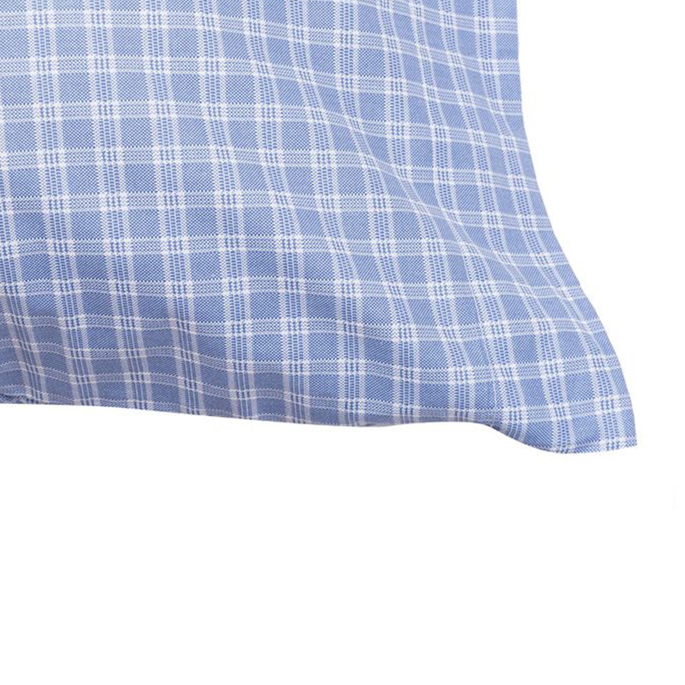 Single Oxford Square Blue Pillowcase blu Maè