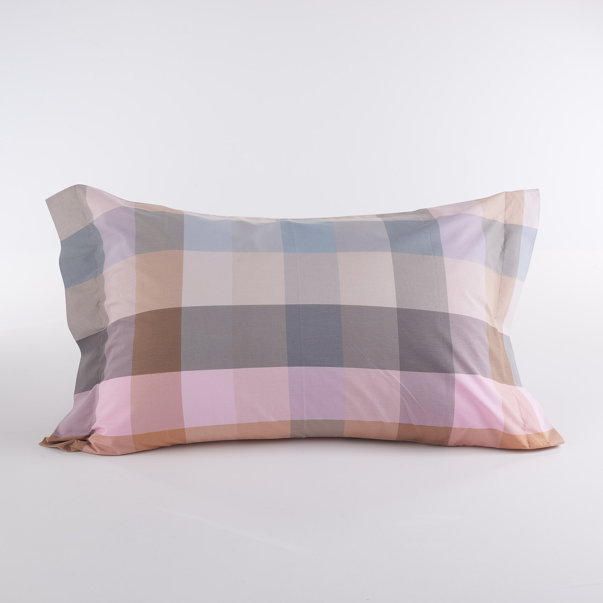 Federa Singola Oxford Quadro Color Rosa rosa Maè