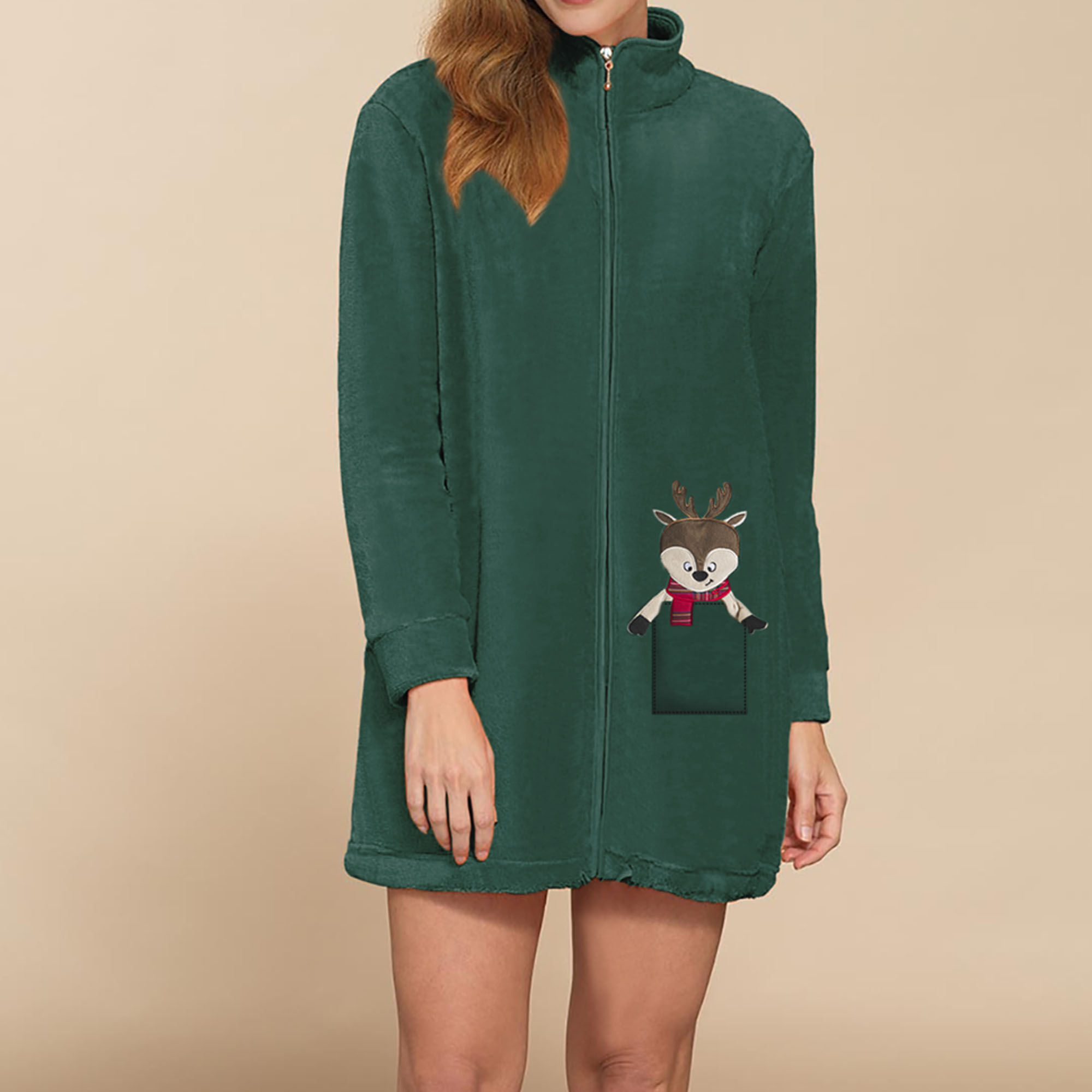 Lustige Zimmer-Jacke verde Maè