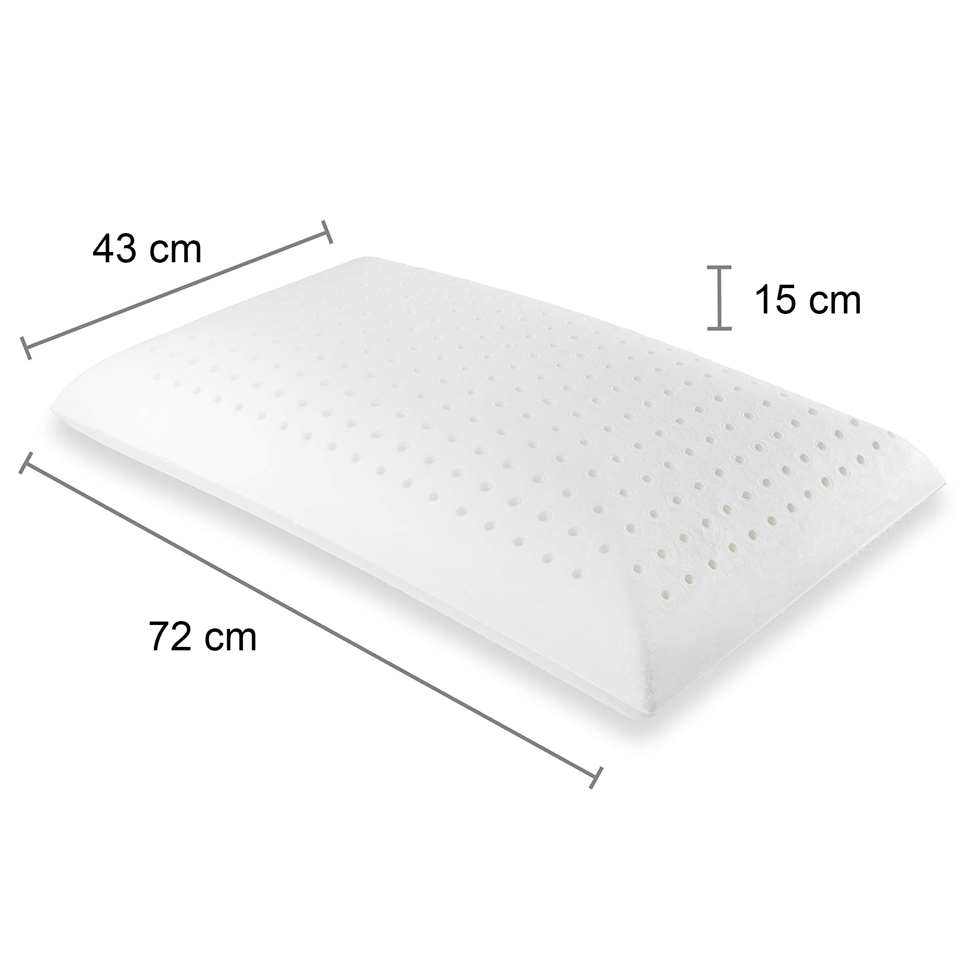 Memory Pillow Standard H 15 bianco Dormirè