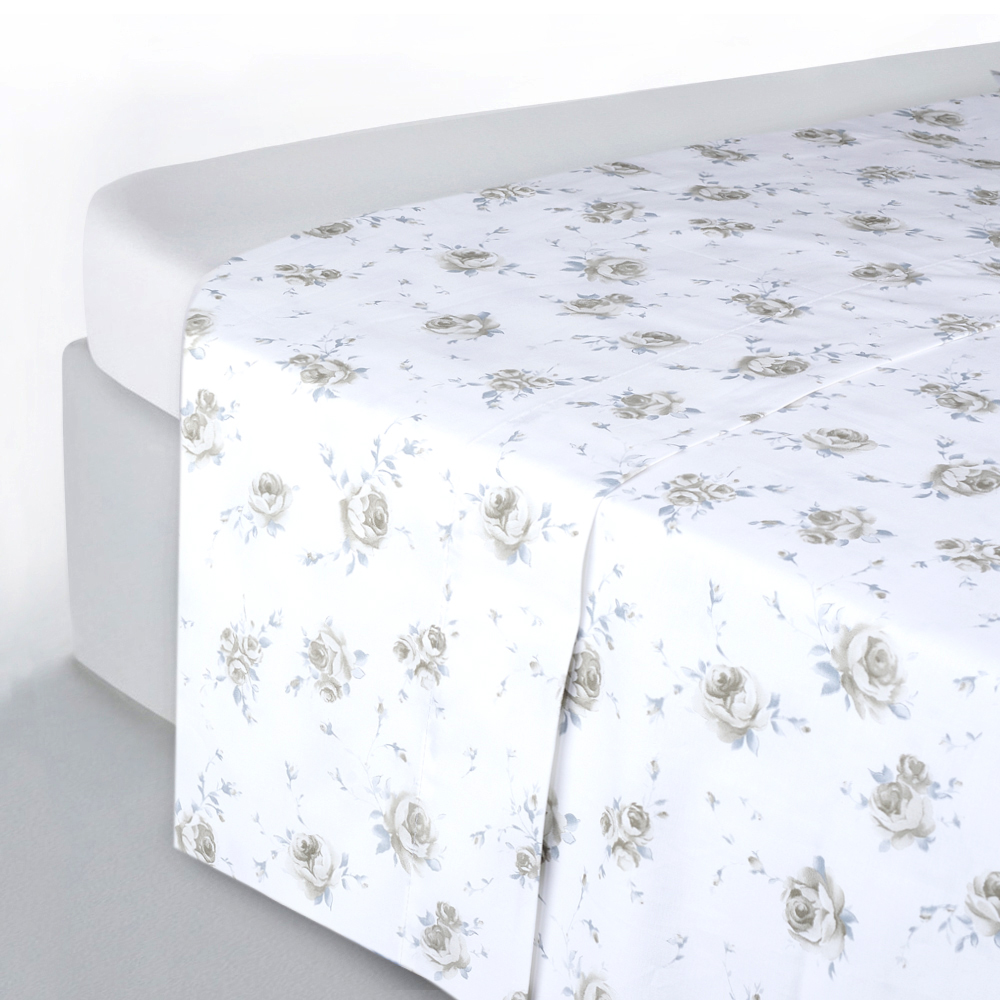 Oxford Flower Sheets Klein beige Maè