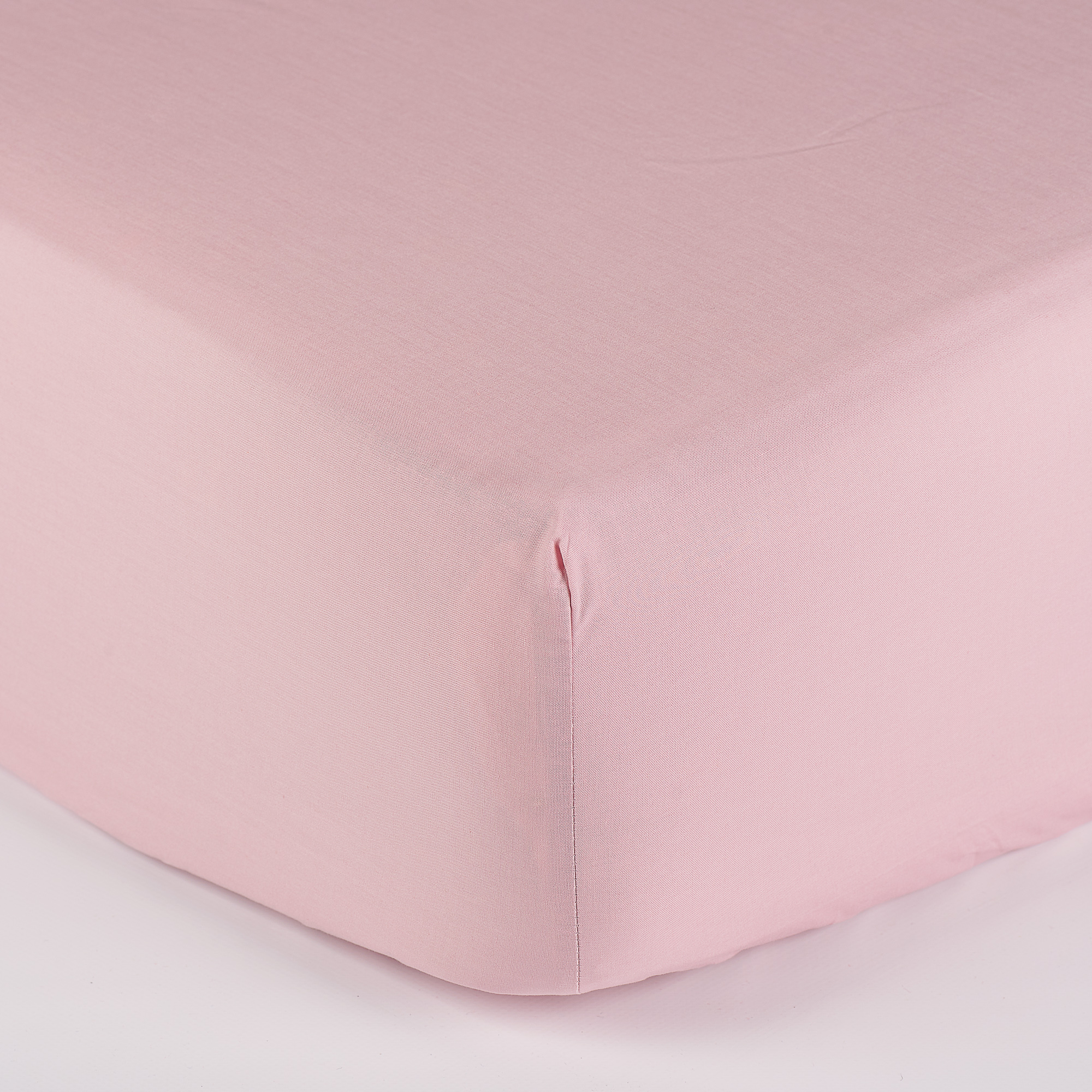 lenzuola sotto con angoli in raso 300 fili rosa antico - lasuite08