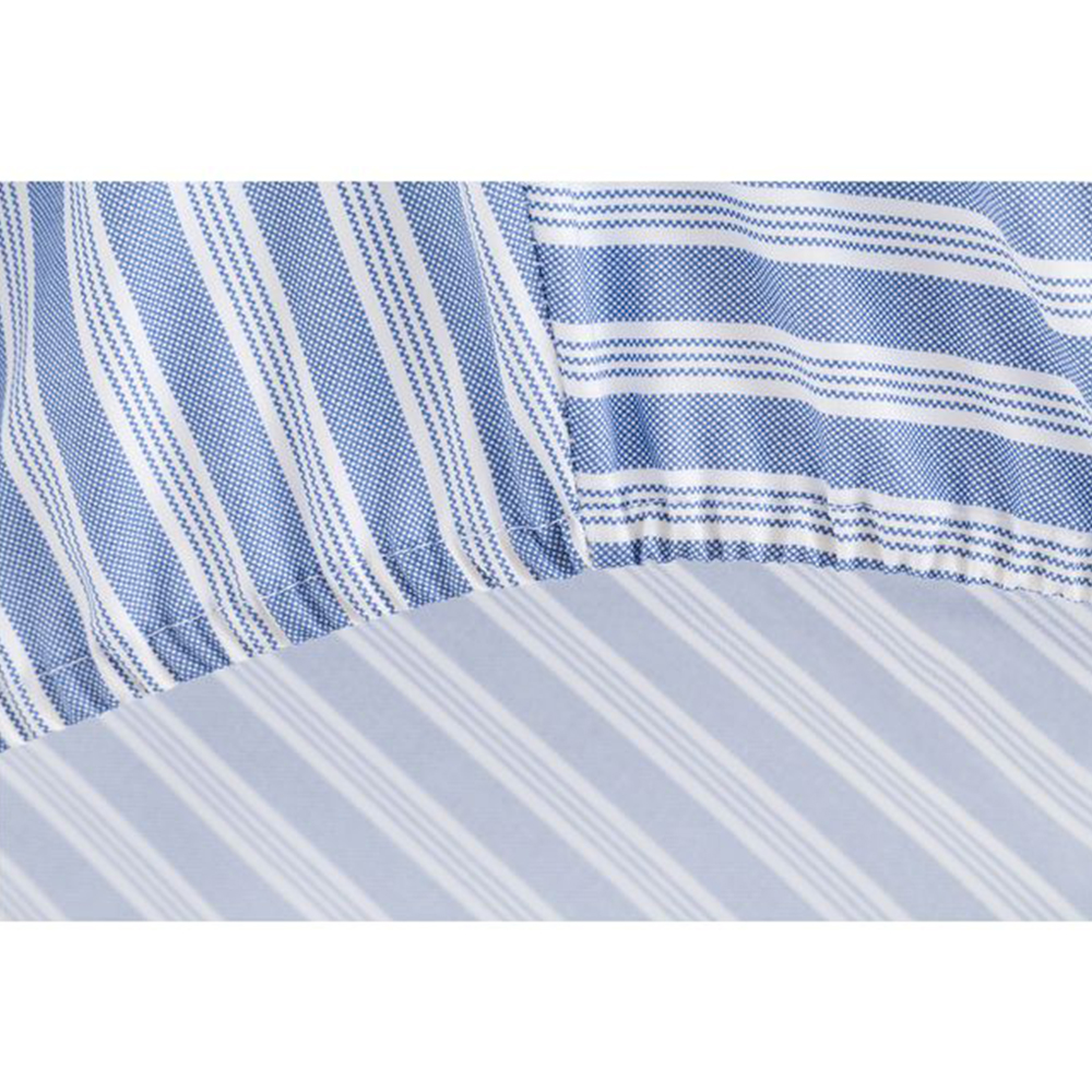 Oxford blue stripe under sheet with corners blu Maè