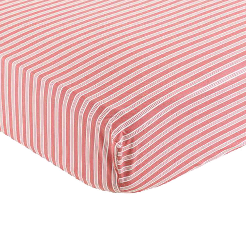 Oxford Under Sheets Coral Stripes Small corallo Maè