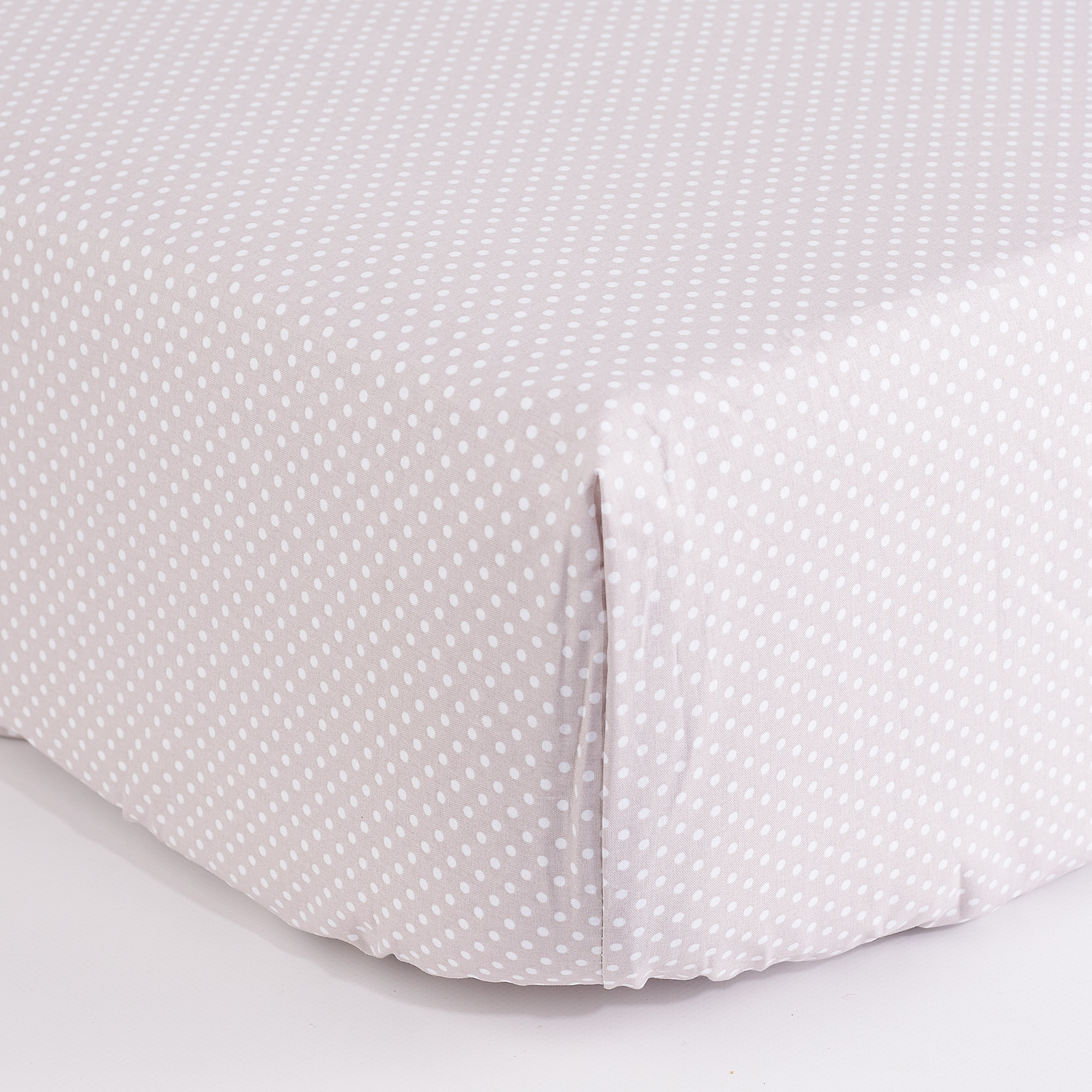 Oxford Polka Dot Beige Bettlaken beige Maè