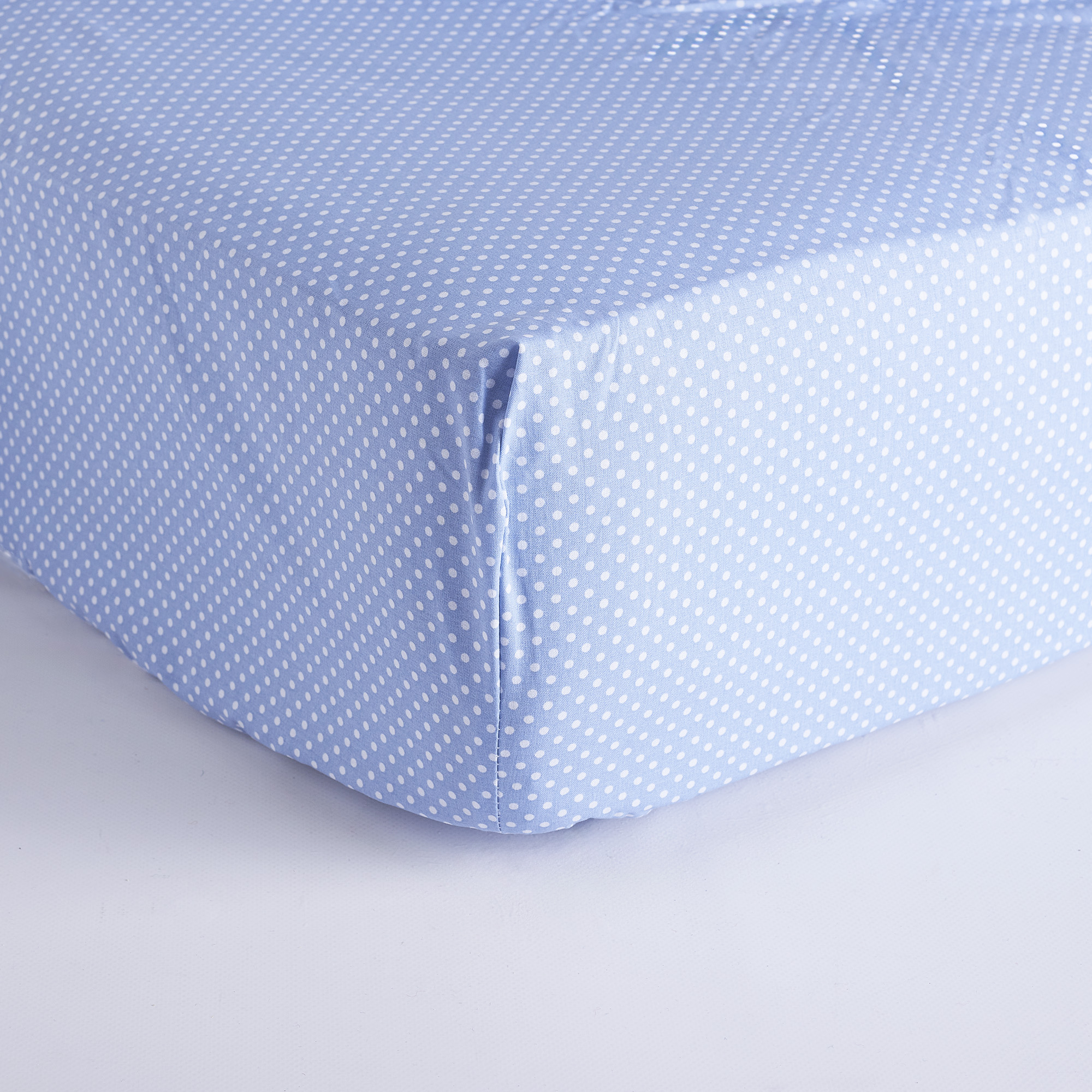 Oxford Blue Polka Dot Sheet Underneath blu Maè