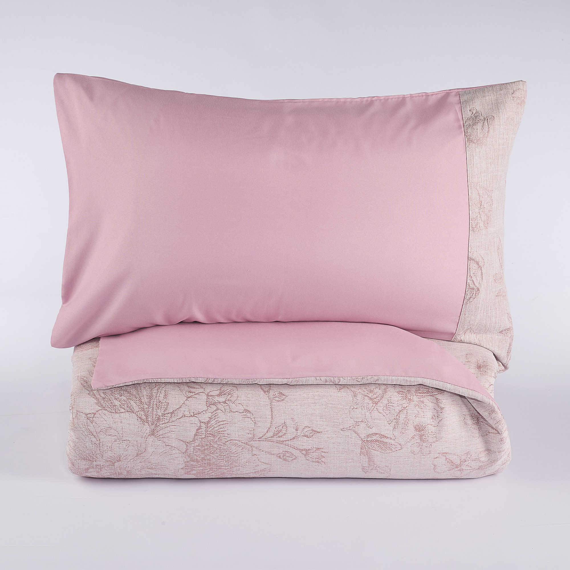 Flowers comforter cover set rosa Via Roma 60