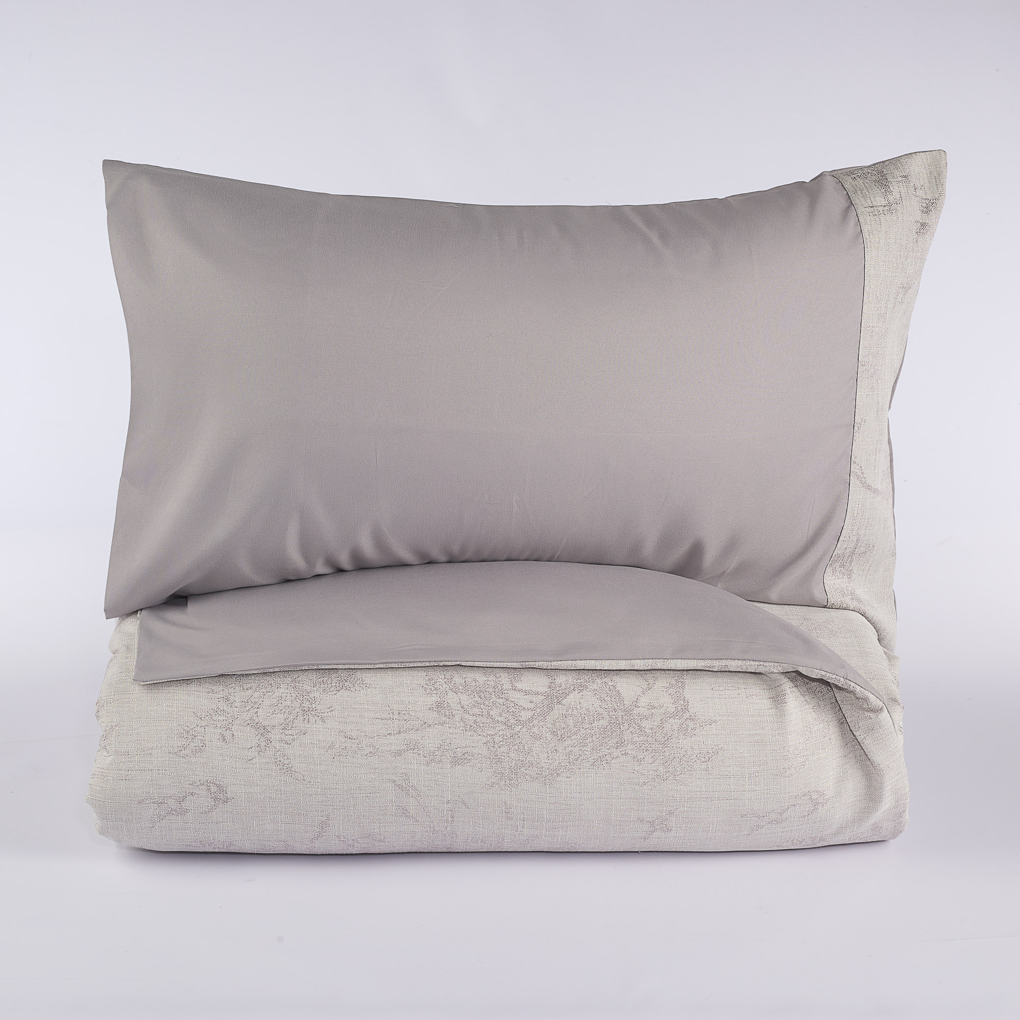 Landscape comforter cover set grigio Via Roma 60