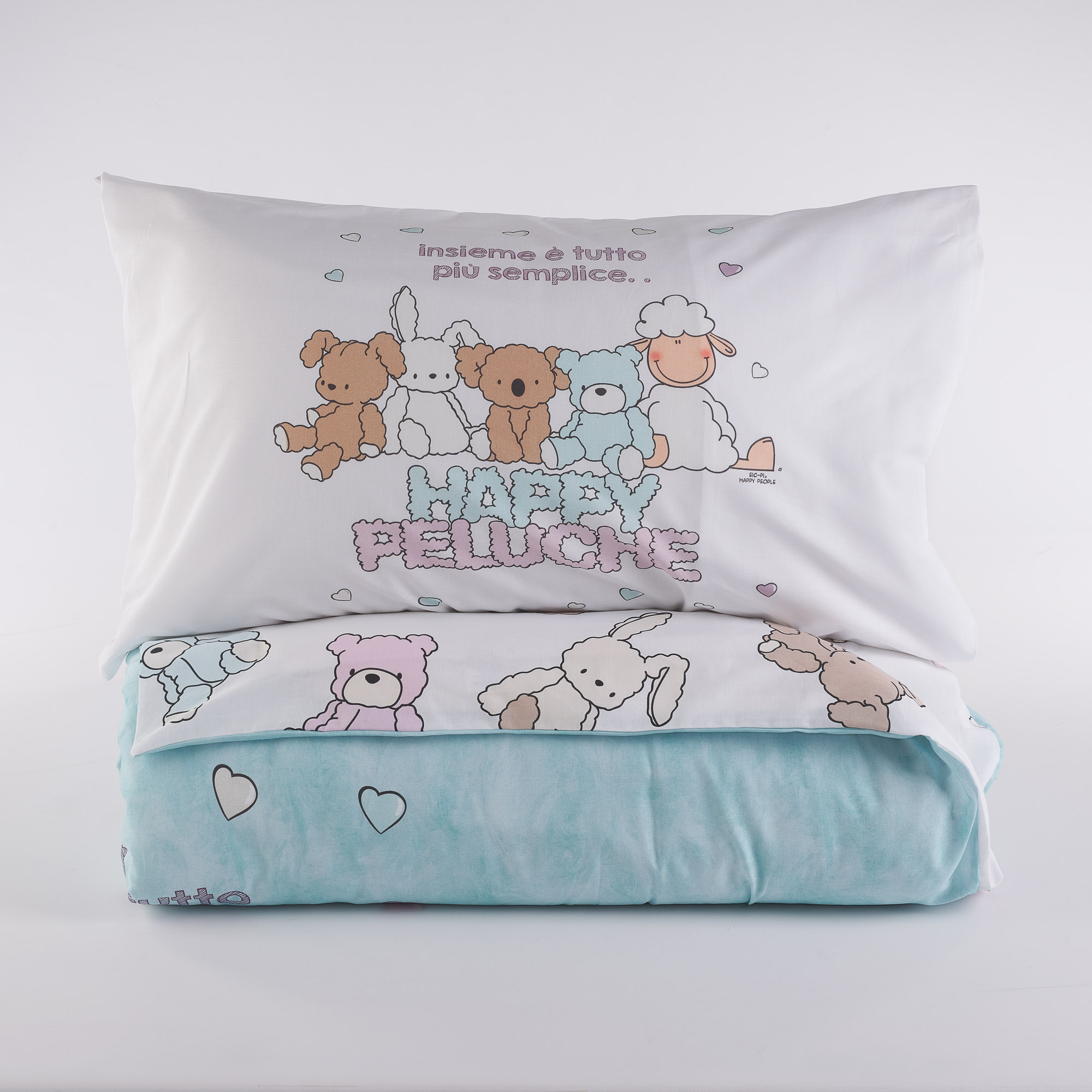Teddybär-Bettbezugsset acqua Happy People