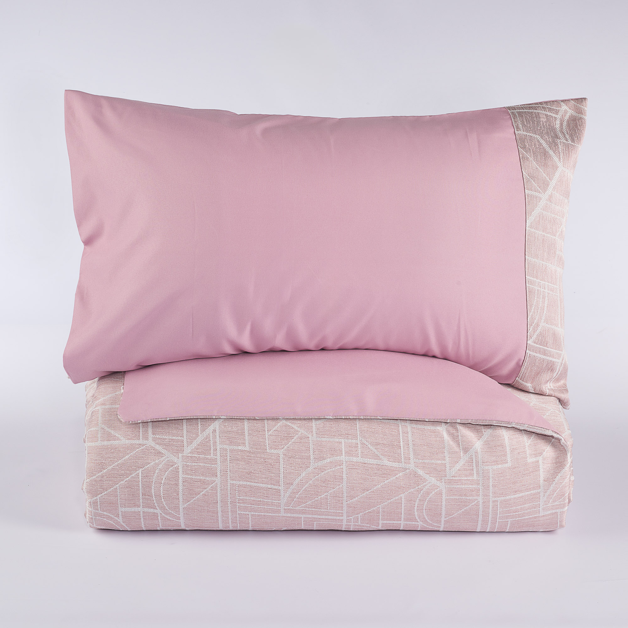 Twist comforter cover set rosa Via Roma 60